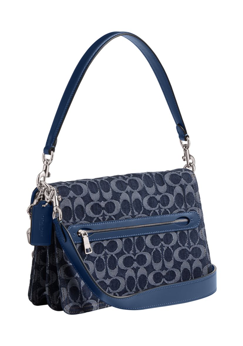 Chain Tabby Shoulder Bag in Signature Denim