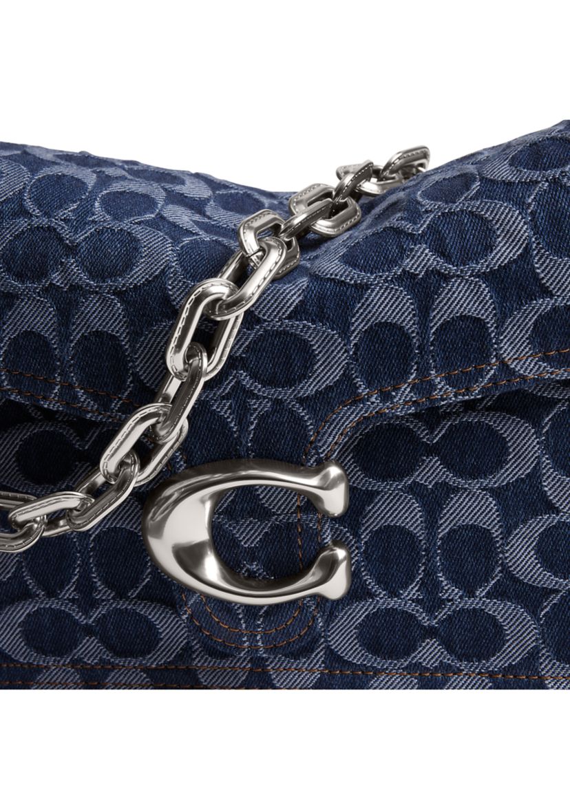 Chain Tabby Shoulder Bag in Signature Denim