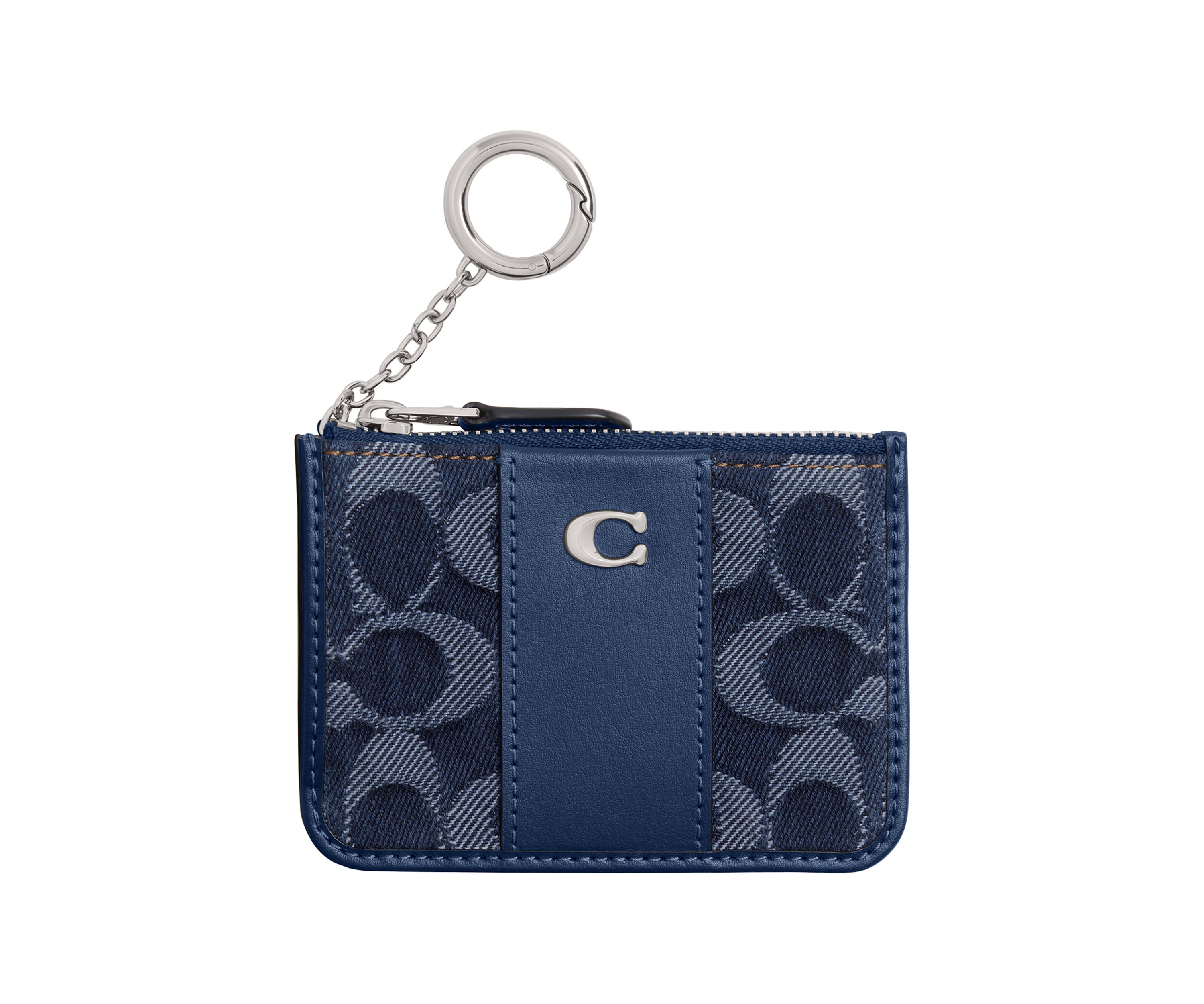Essential Mini ID Card Case in Signature Denim 