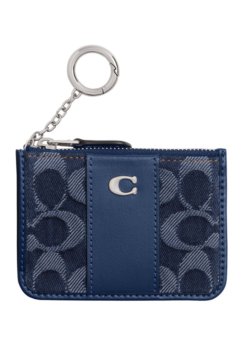 Essential Mini ID Card Case in Signature Denim 