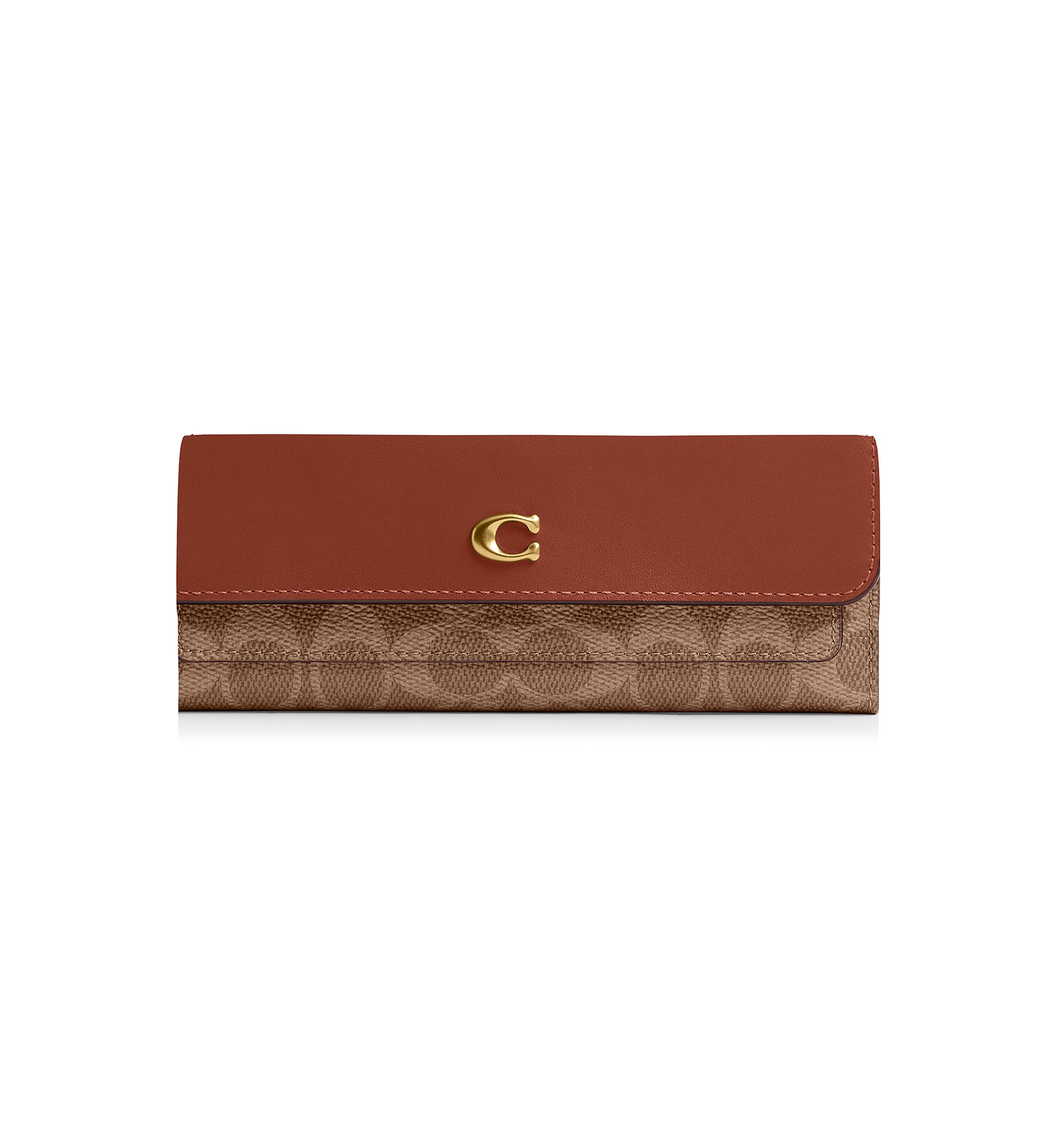 Mila Long Flap Wallet in Signature Canvas