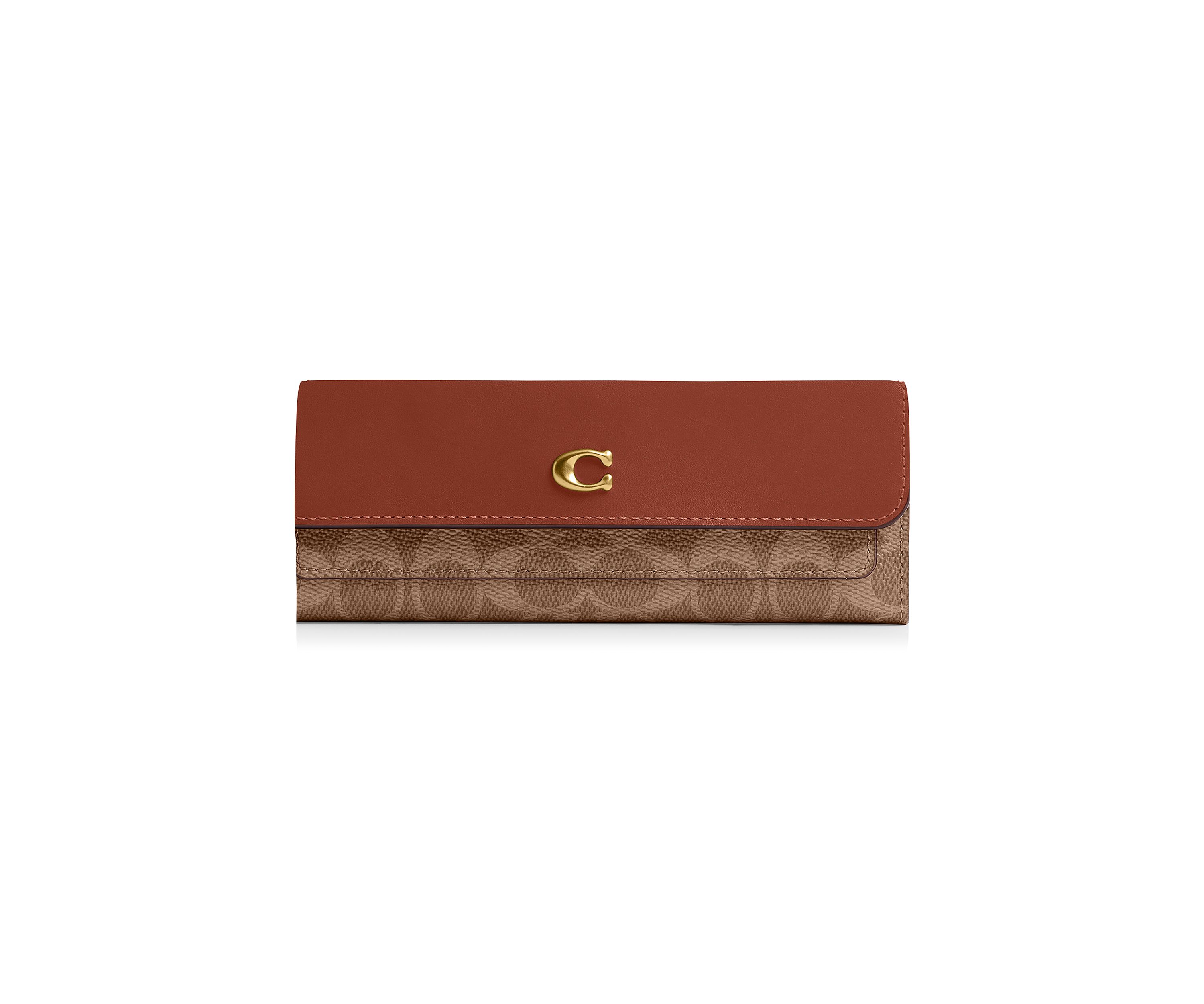Mila Long Flap Wallet in Signature Canvas