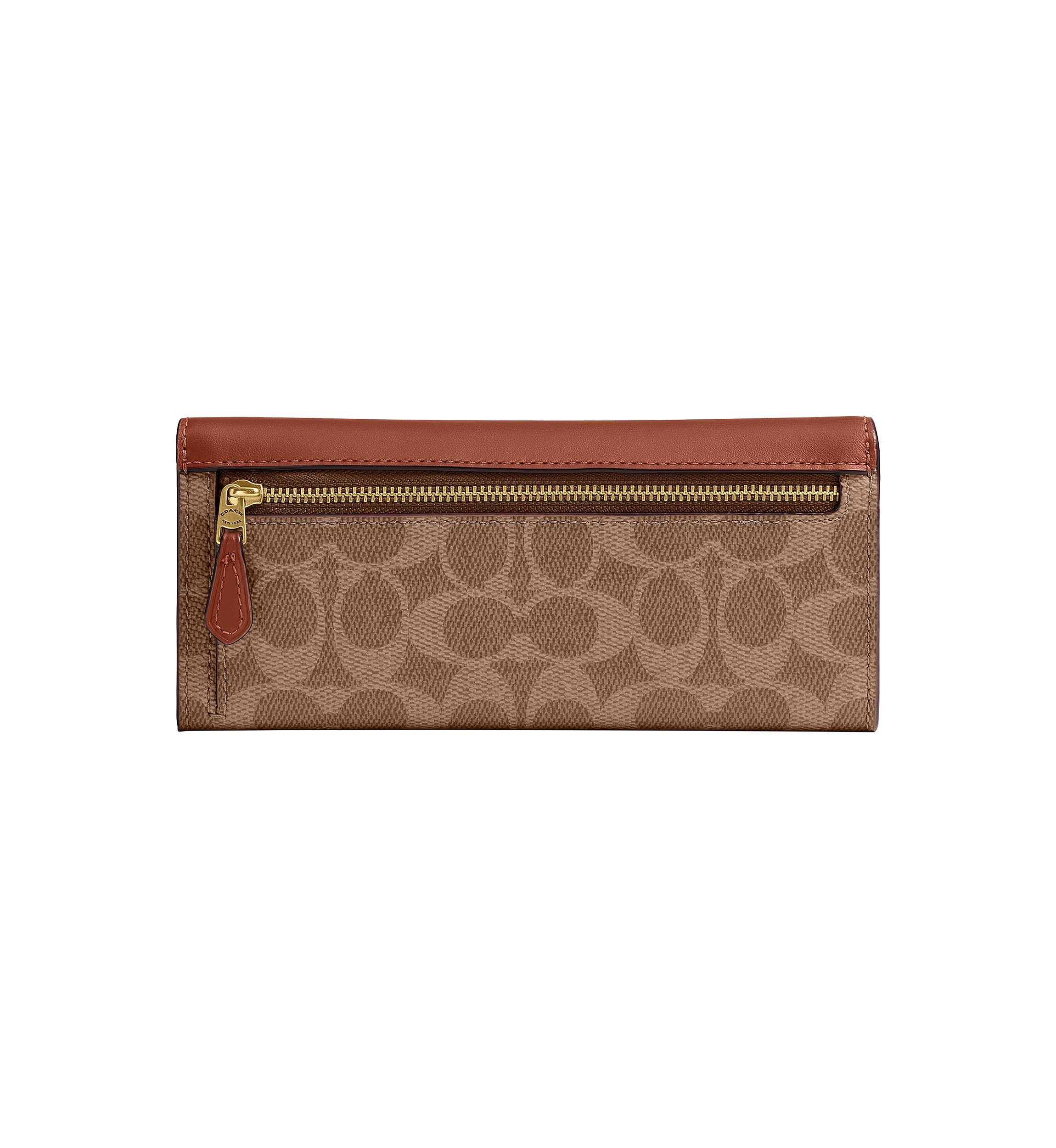 Mila Long Flap Wallet in Signature Canvas