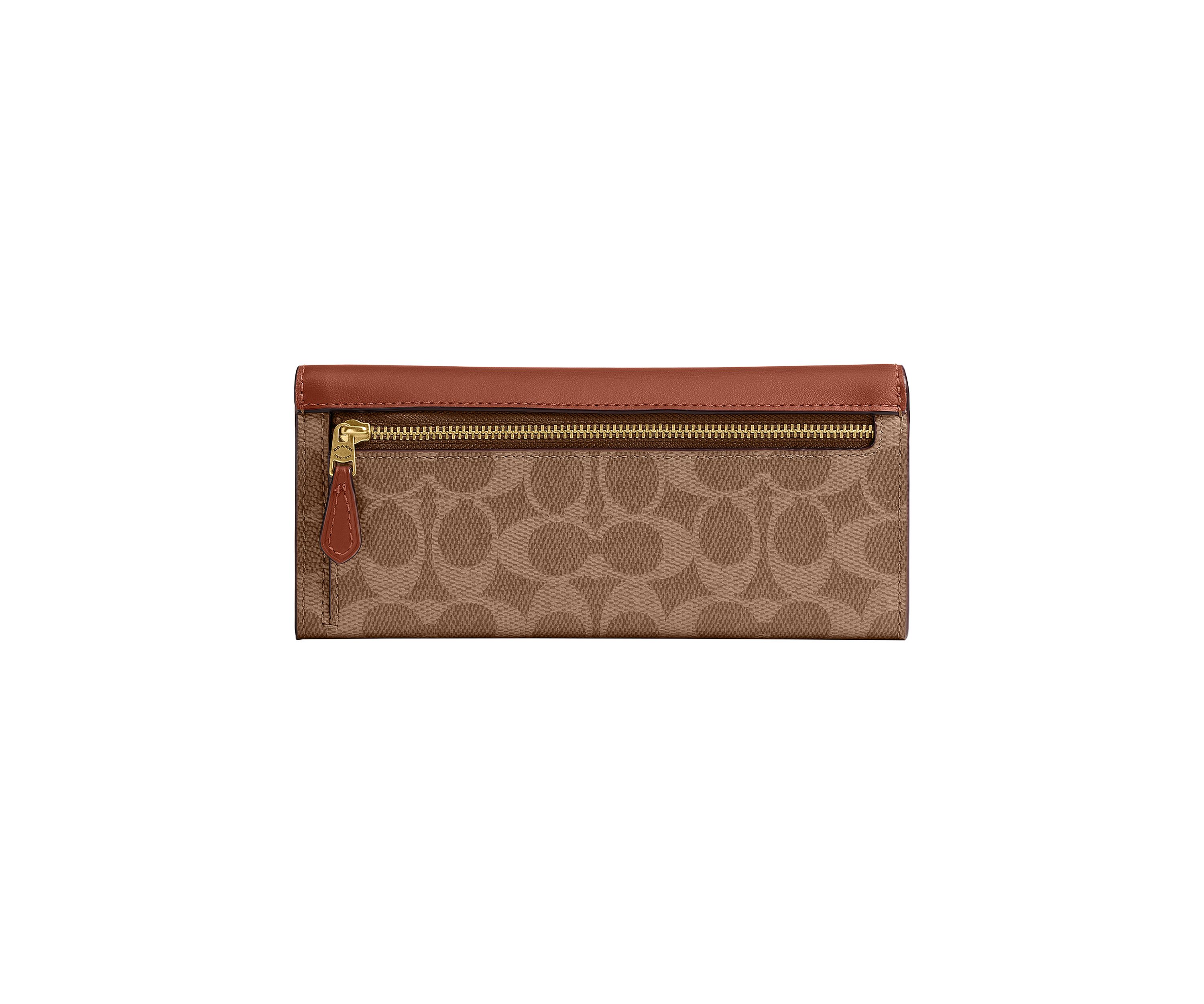 Mila Long Flap Wallet in Signature Canvas