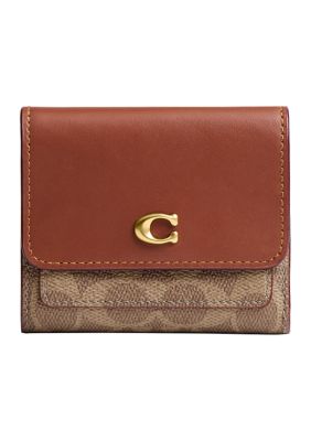 COACH Women's MIla Small Flap Wallet in Signature Canvas