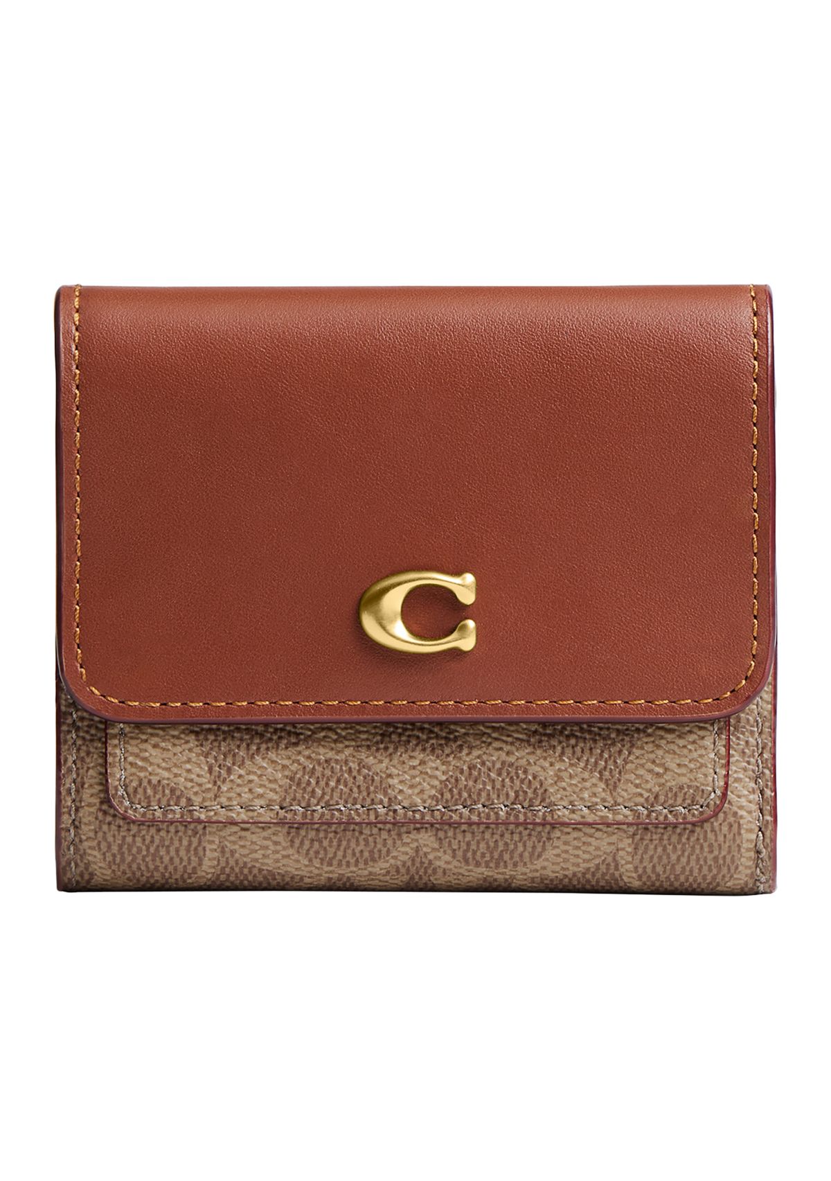 MIla Small Flap Wallet in Signature Canvas 