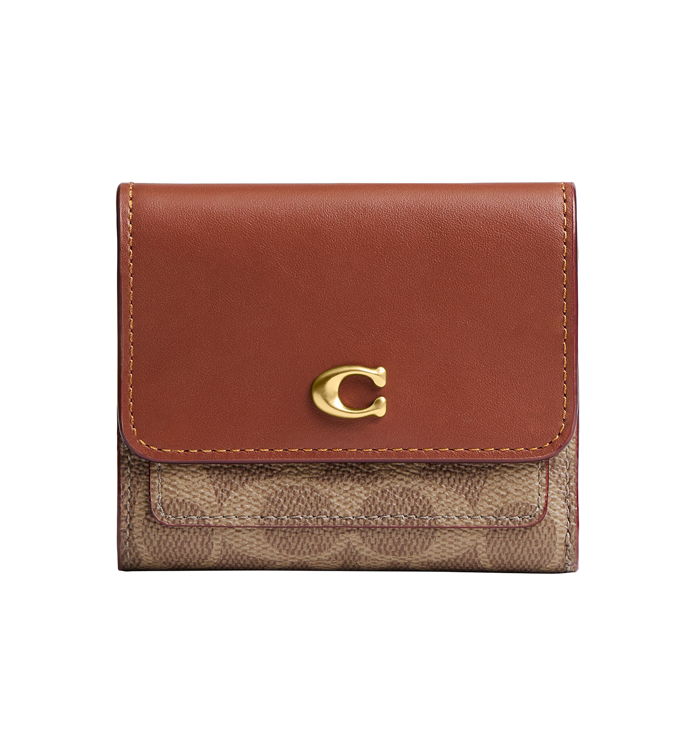 MIla Small Flap Wallet in Signature Canvas 