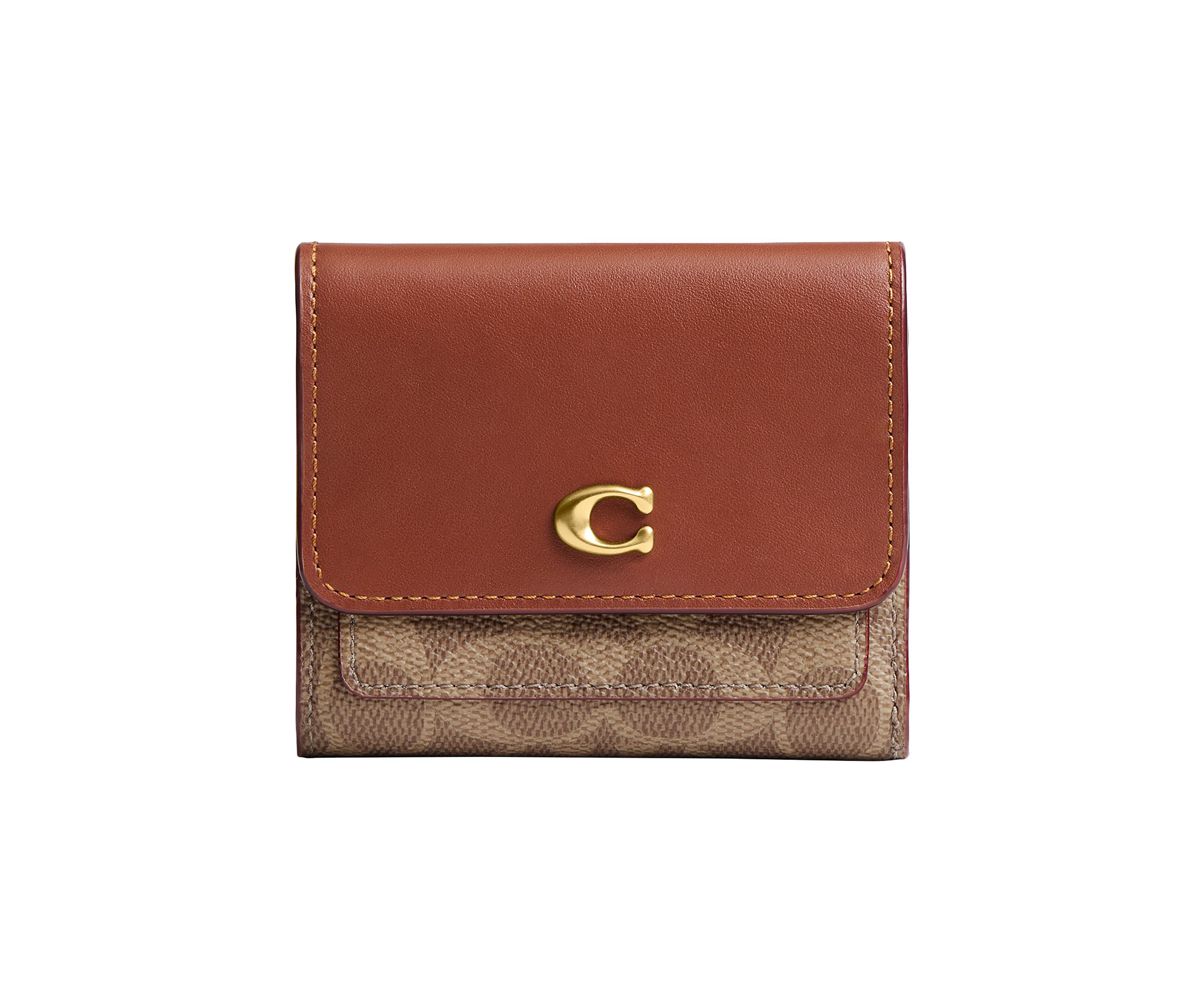 MIla Small Flap Wallet in Signature Canvas 