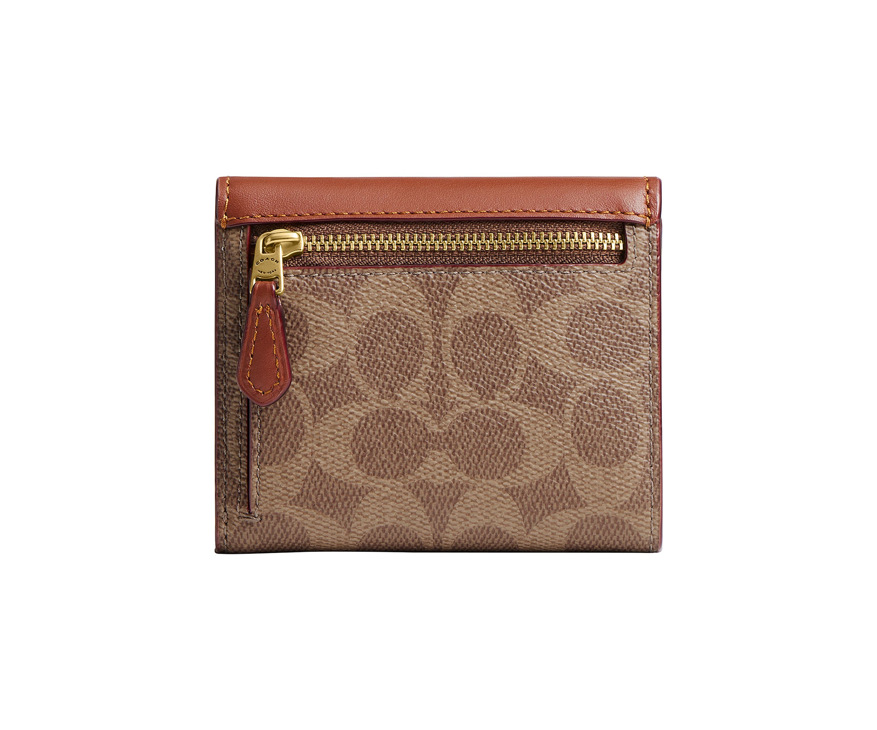 MIla Small Flap Wallet in Signature Canvas 