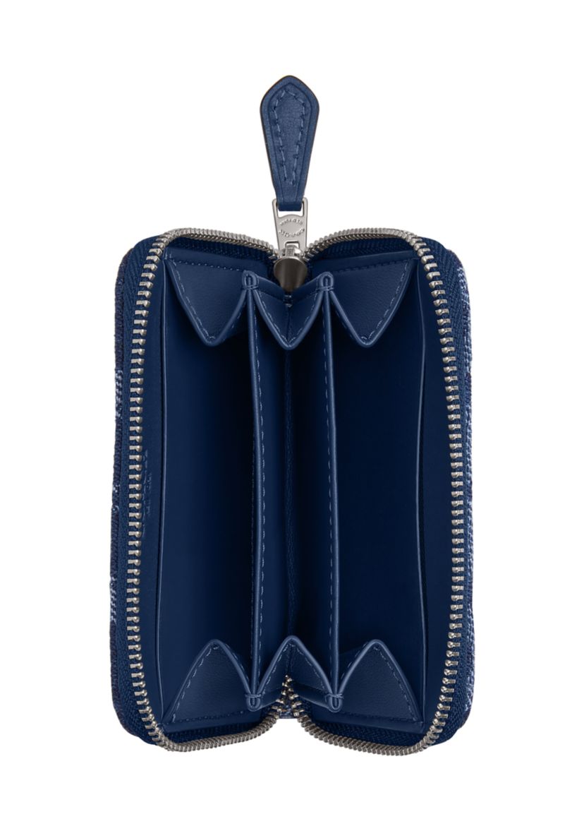 Essential Small Zip Around Card Case in Signature Denim