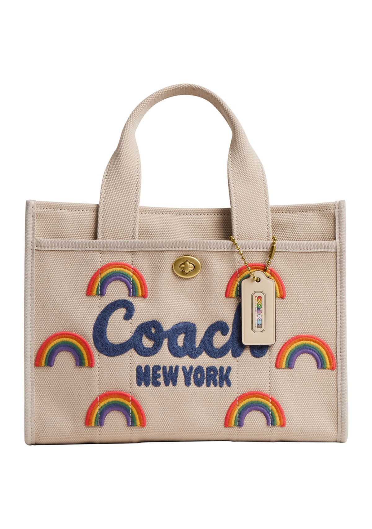 Rainbow Embroidered Cargo Tote 26