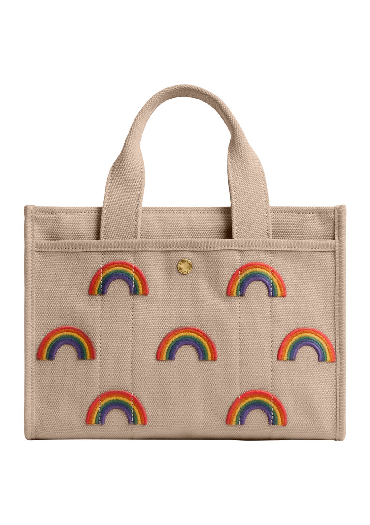 Rainbow Embroidered Cargo Tote 26