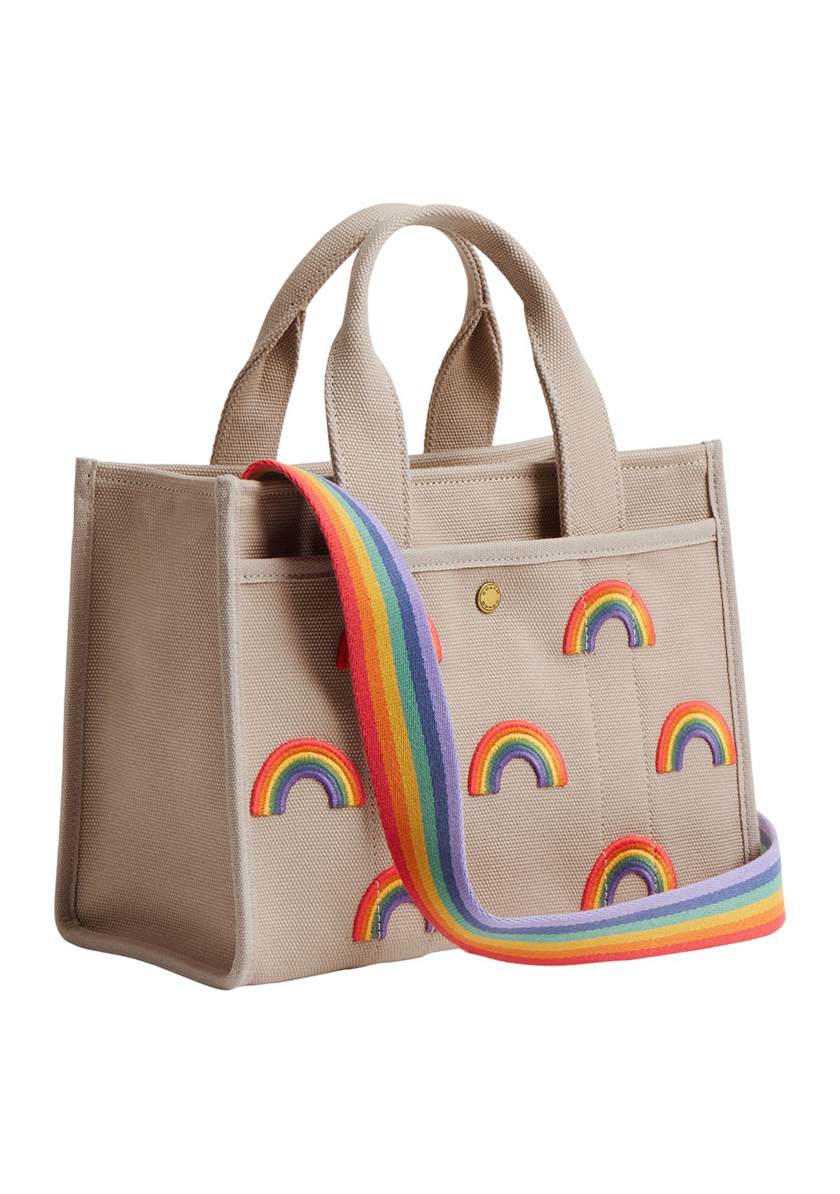 Rainbow Embroidered Cargo Tote 26