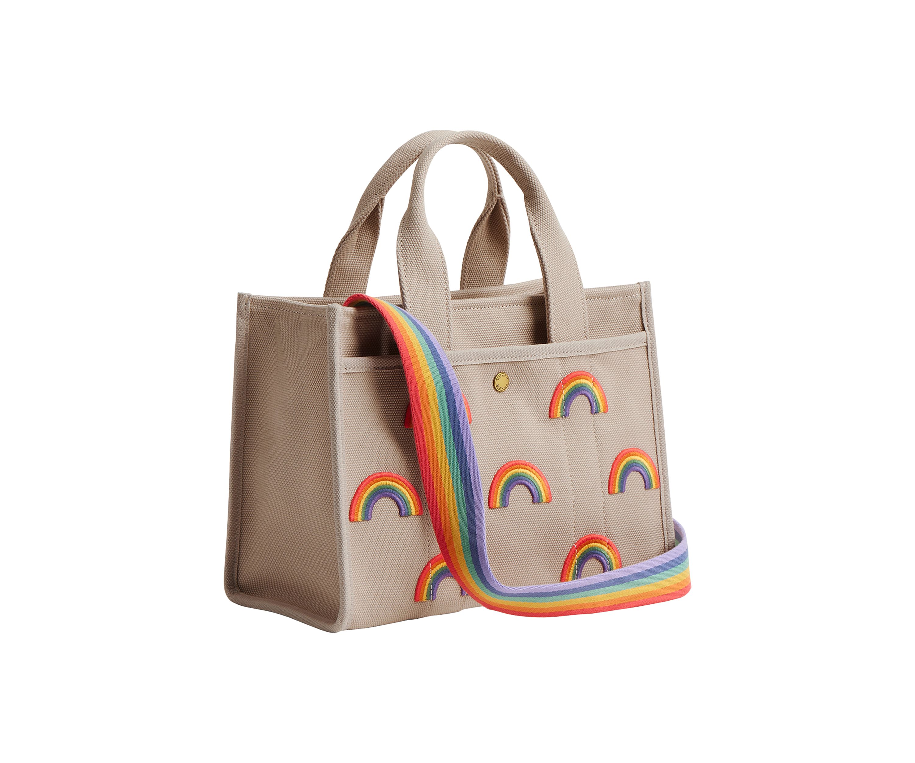 Rainbow Embroidered Cargo Tote 26