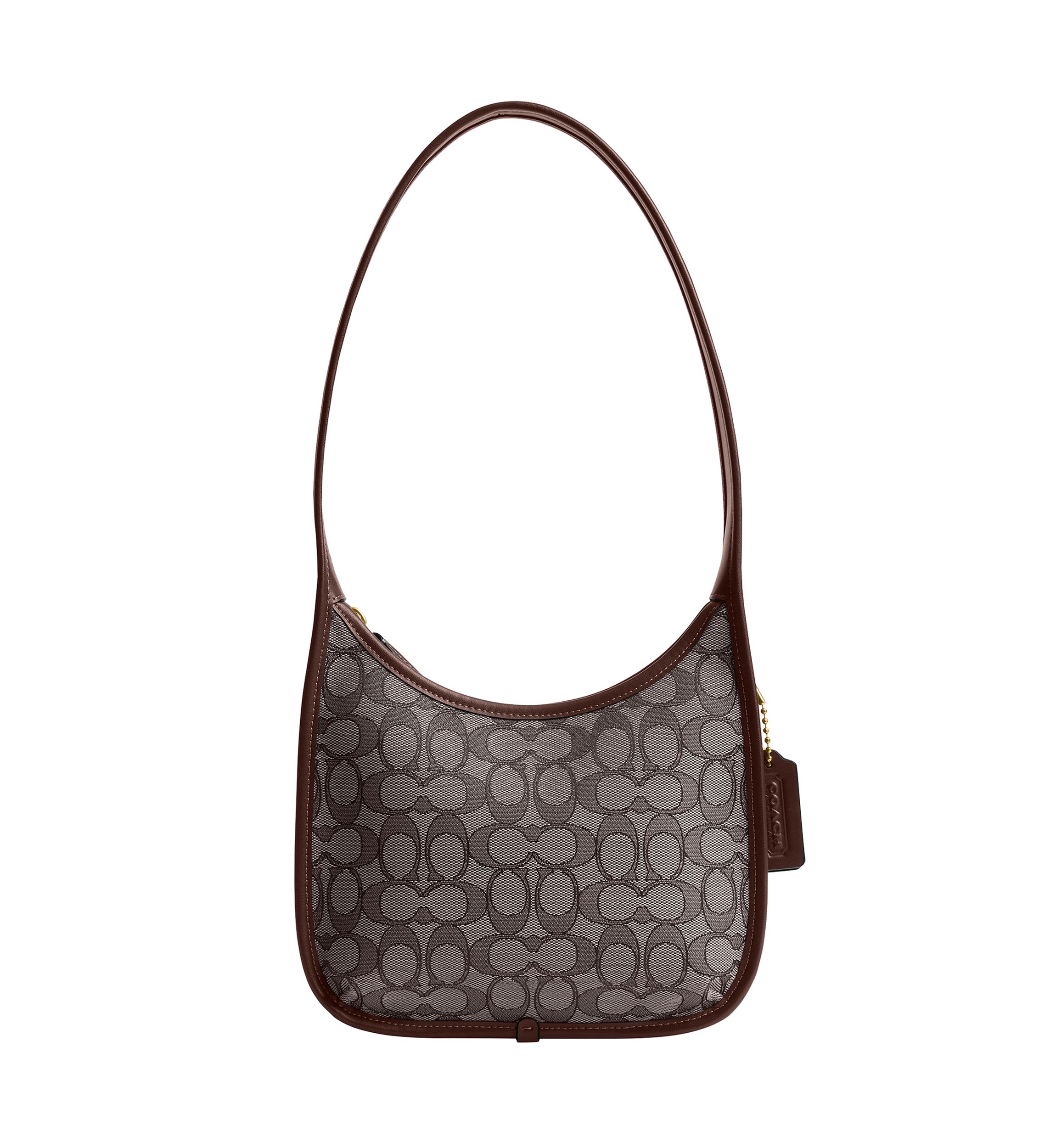 Curve Zip Bag in Signature Jacquard