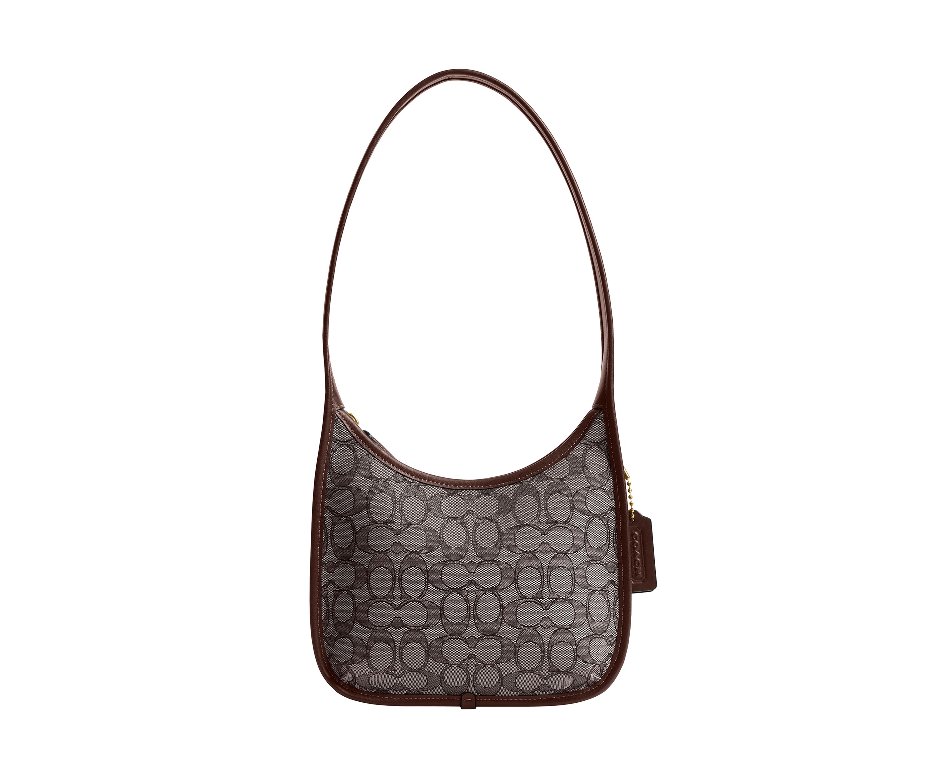 Curve Zip Bag in Signature Jacquard