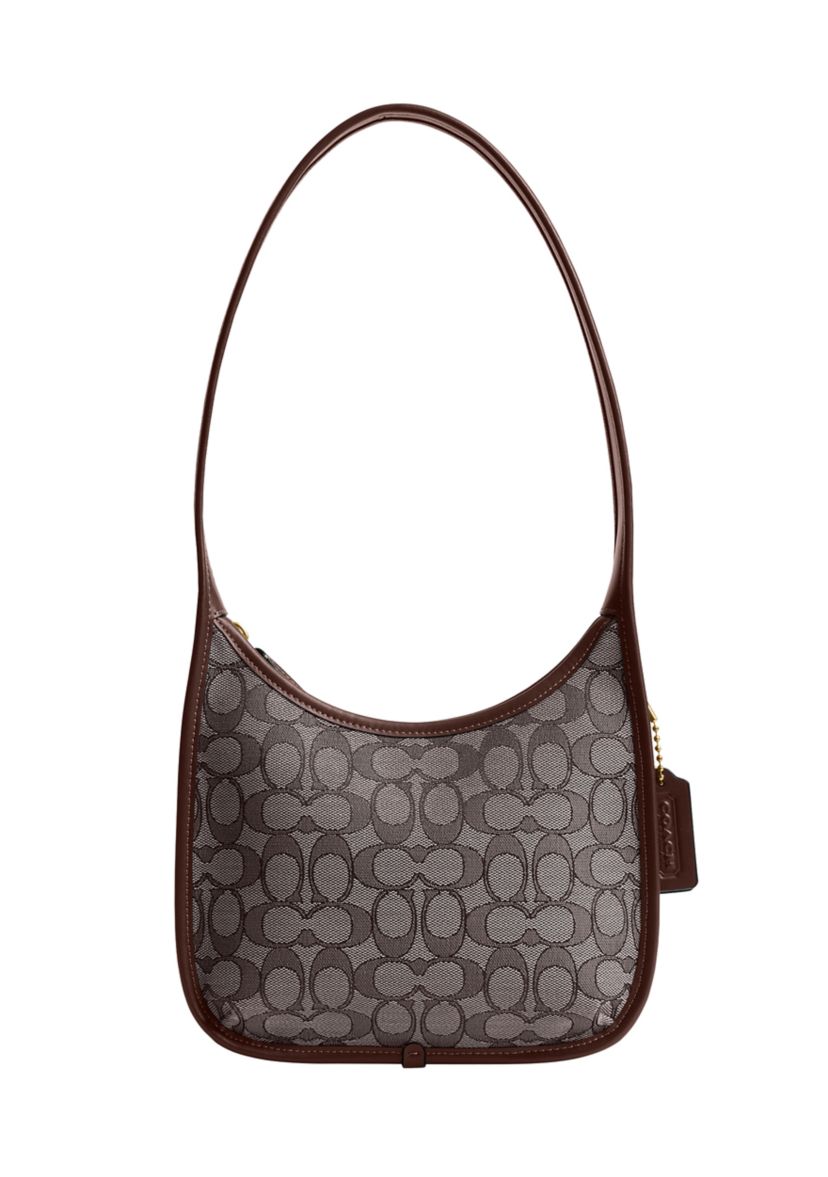 Curve Zip Bag in Signature Jacquard