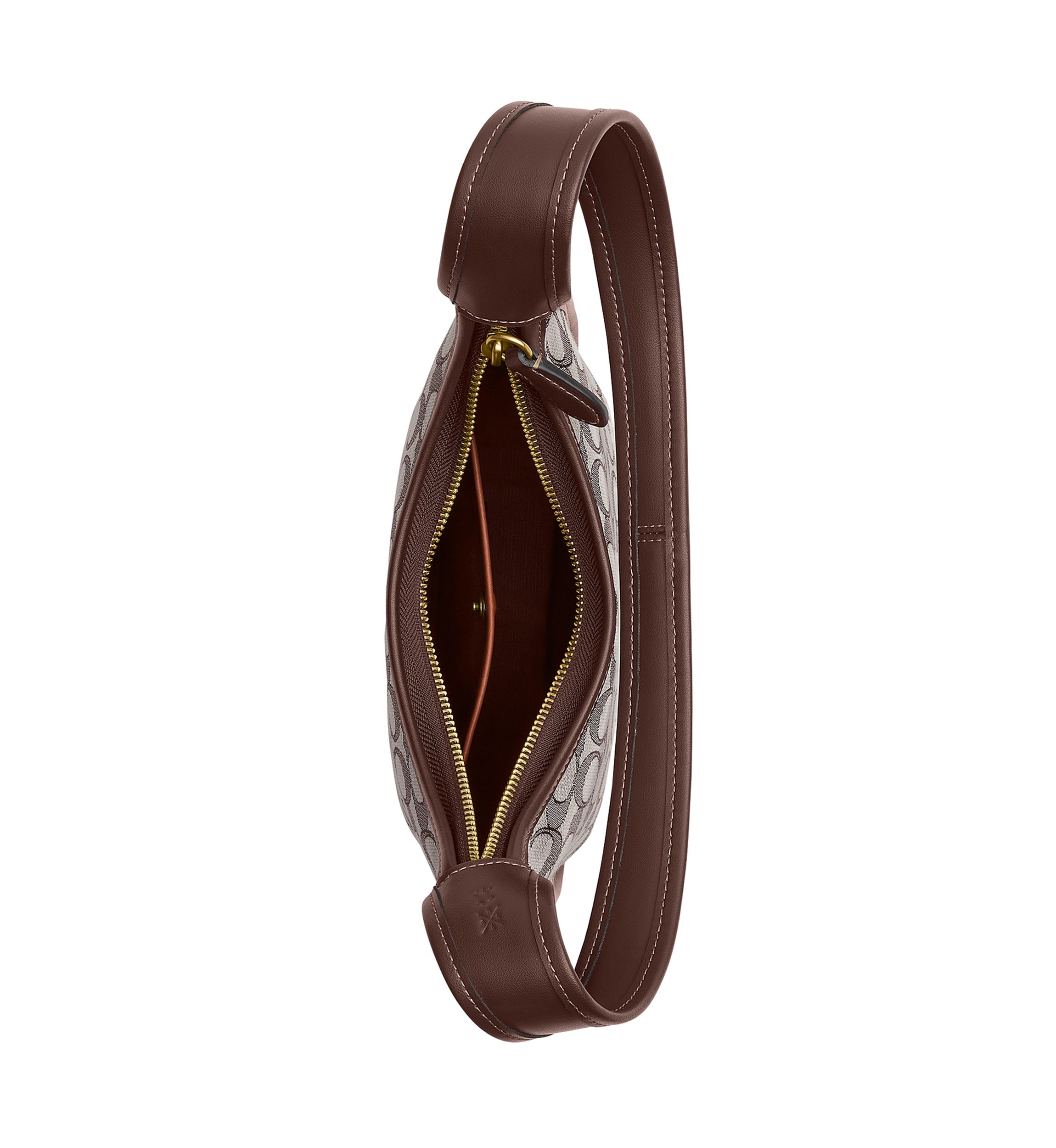 Curve Zip Bag in Signature Jacquard