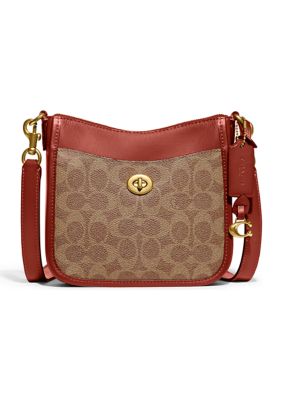 Coach Coated Canvas Signature Chaise Crossbody - Tan Rust