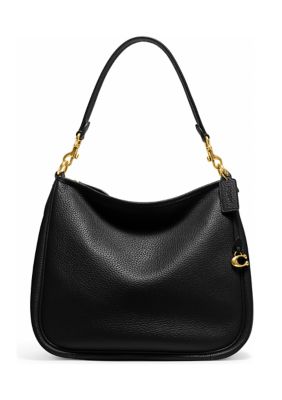 COACH Soft Pebble Leather Cary Shoulder Bag, Black -  0195031683466