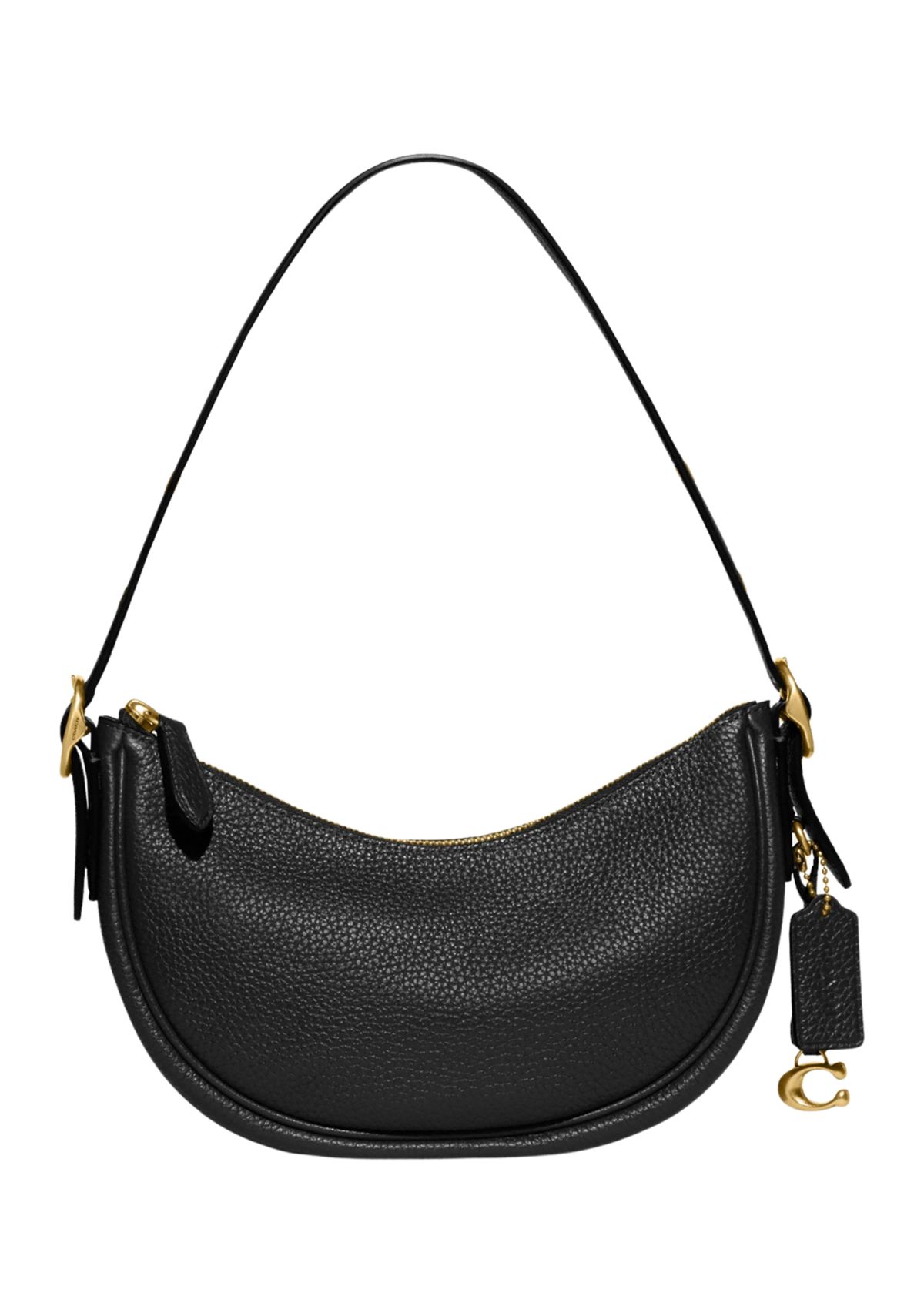 Soft Pebble Leather Luna Shoulder Bag