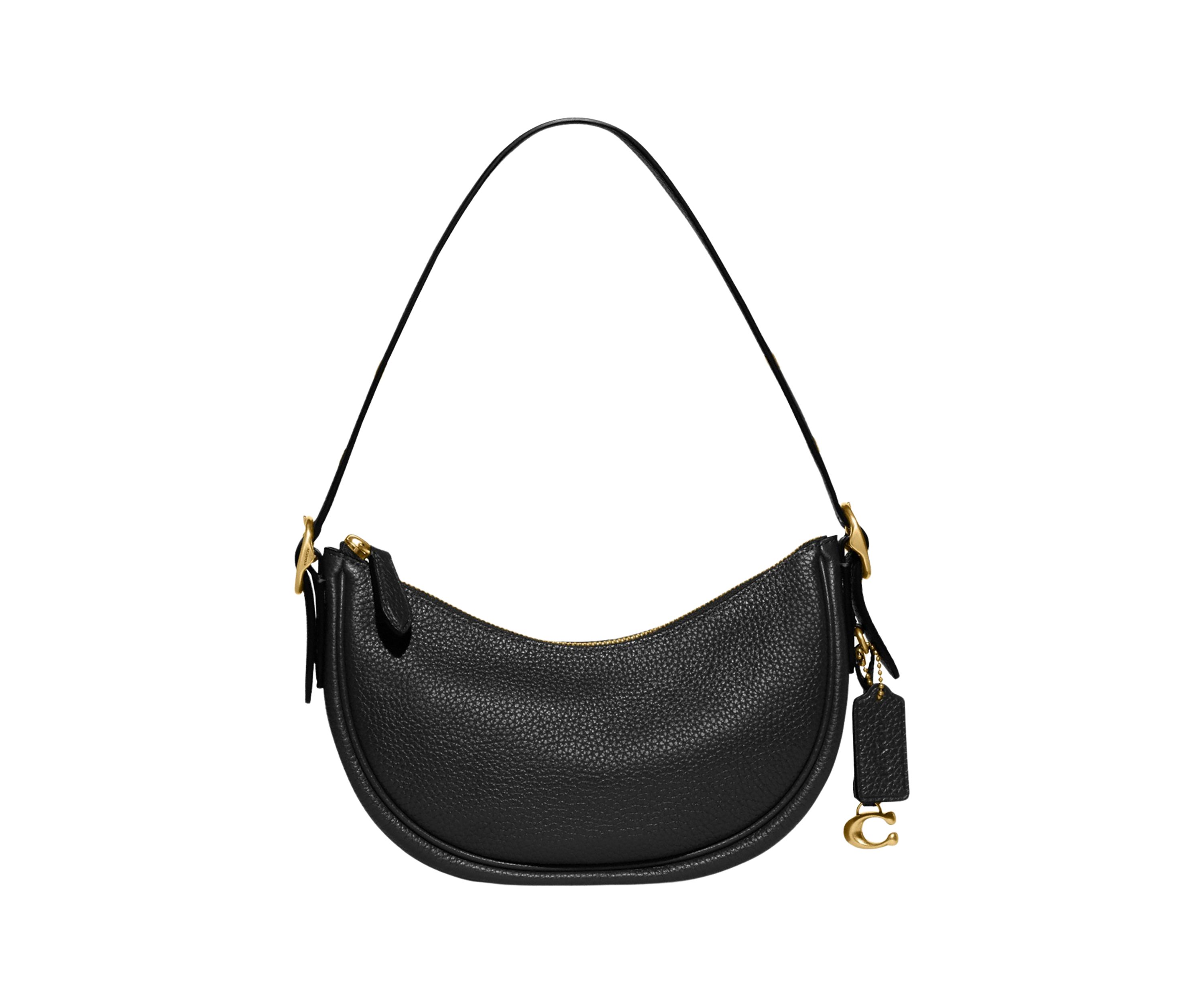Soft Pebble Leather Luna Shoulder Bag