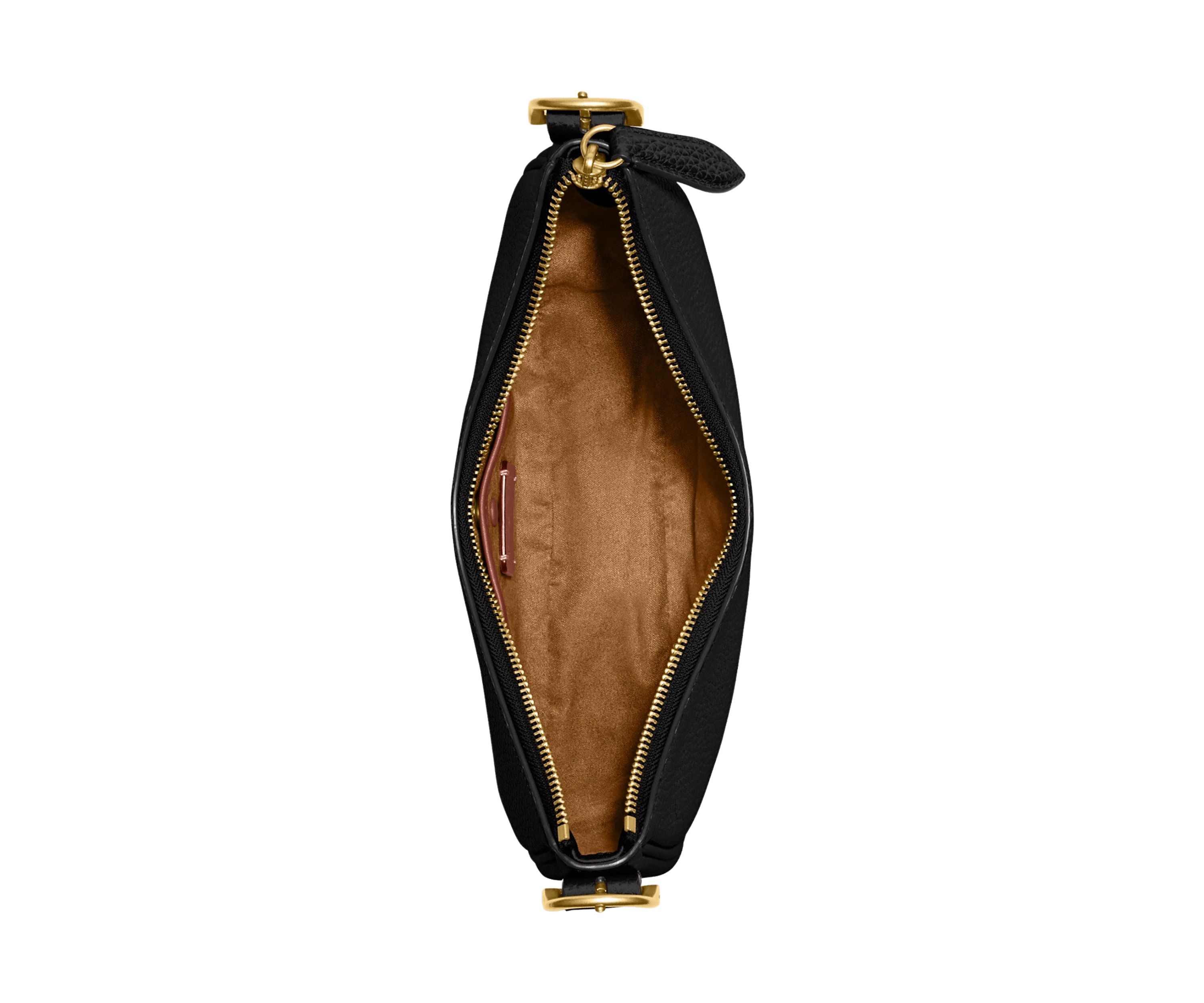Soft Pebble Leather Luna Shoulder Bag