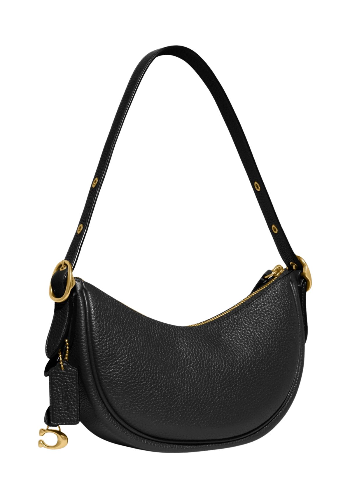 Soft Pebble Leather Luna Shoulder Bag