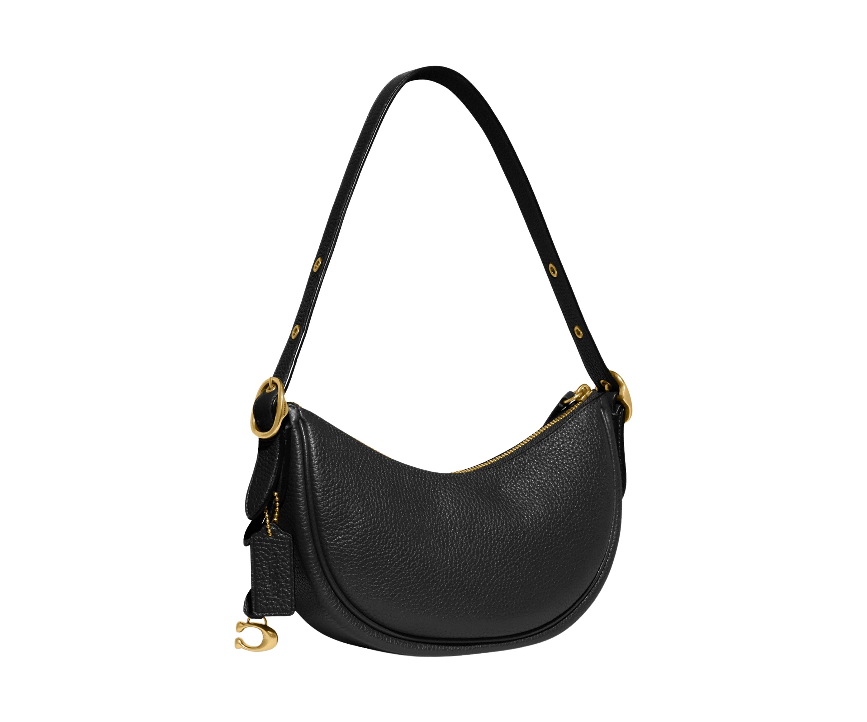 Soft Pebble Leather Luna Shoulder Bag