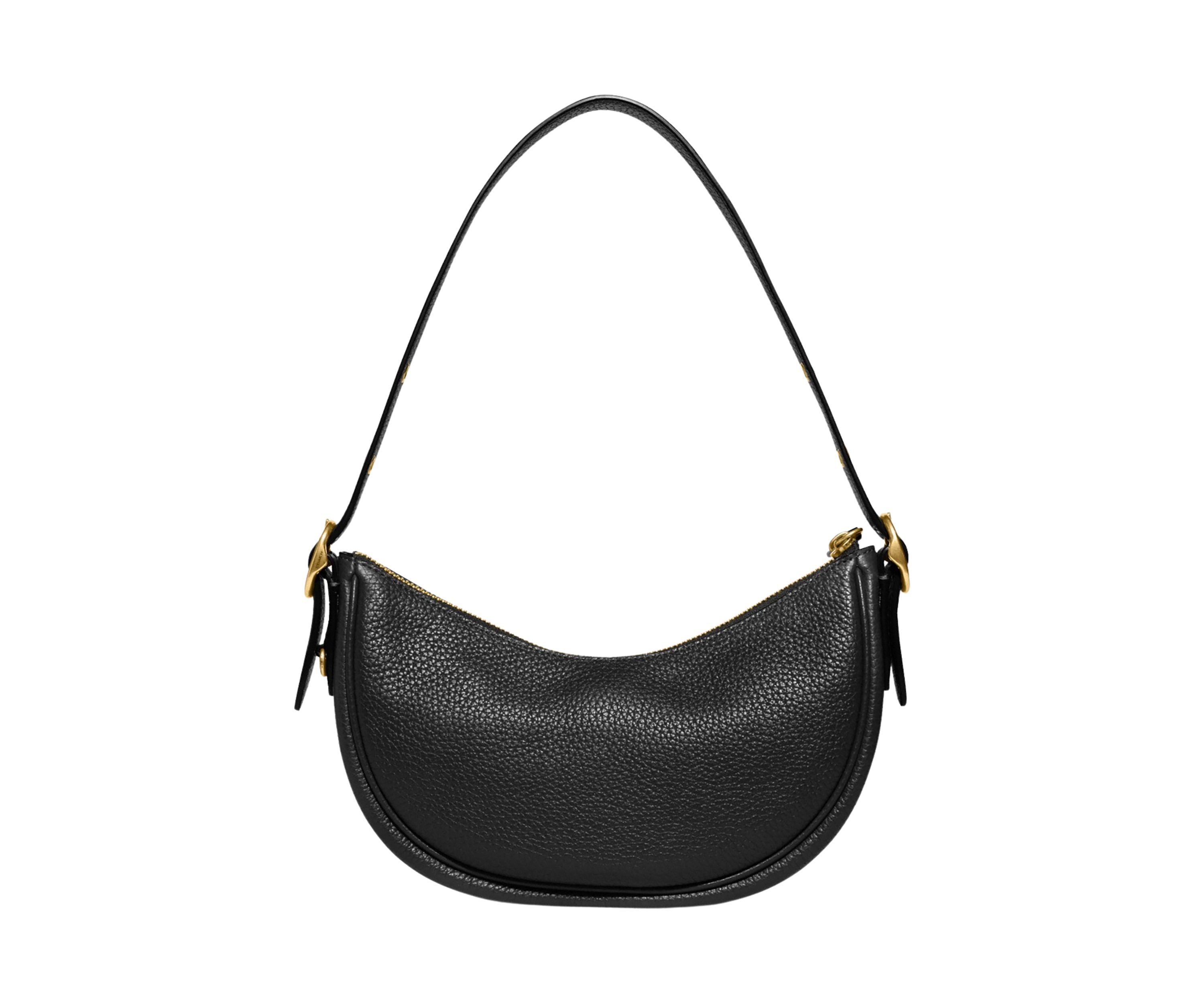Soft Pebble Leather Luna Shoulder Bag