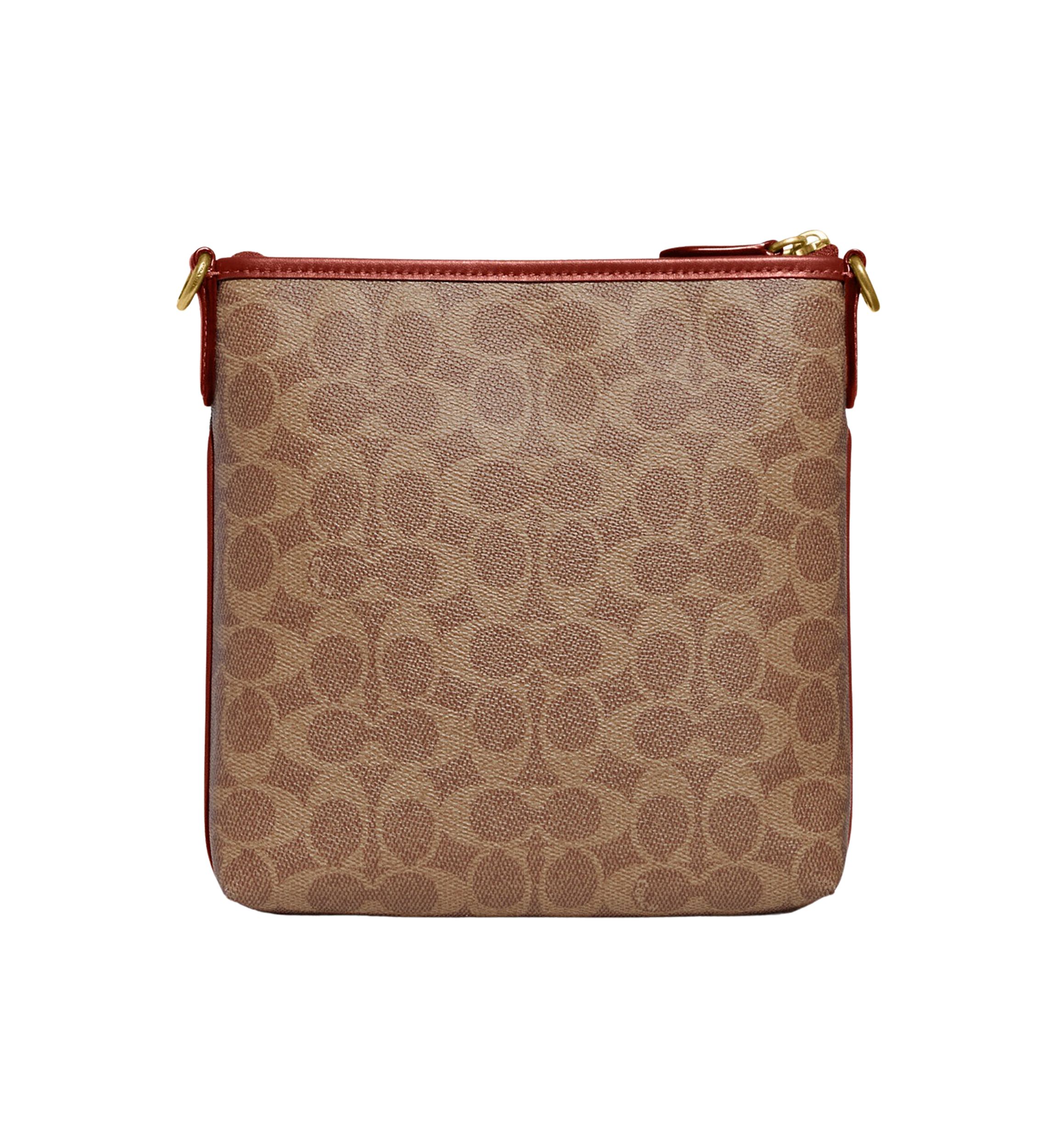 Color Block Coated Canvas Signature Kitt Crossbody Bag