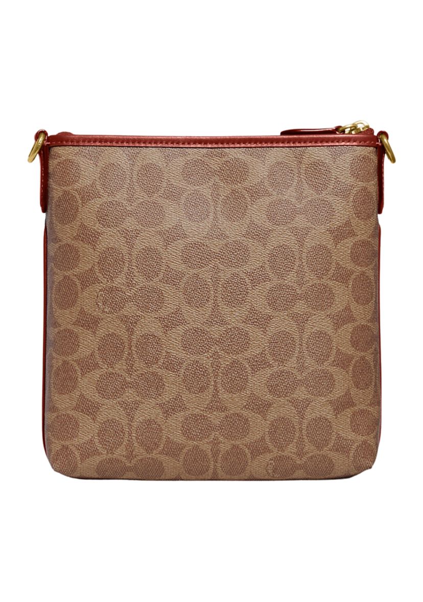 Color Block Coated Canvas Signature Kitt Crossbody Bag