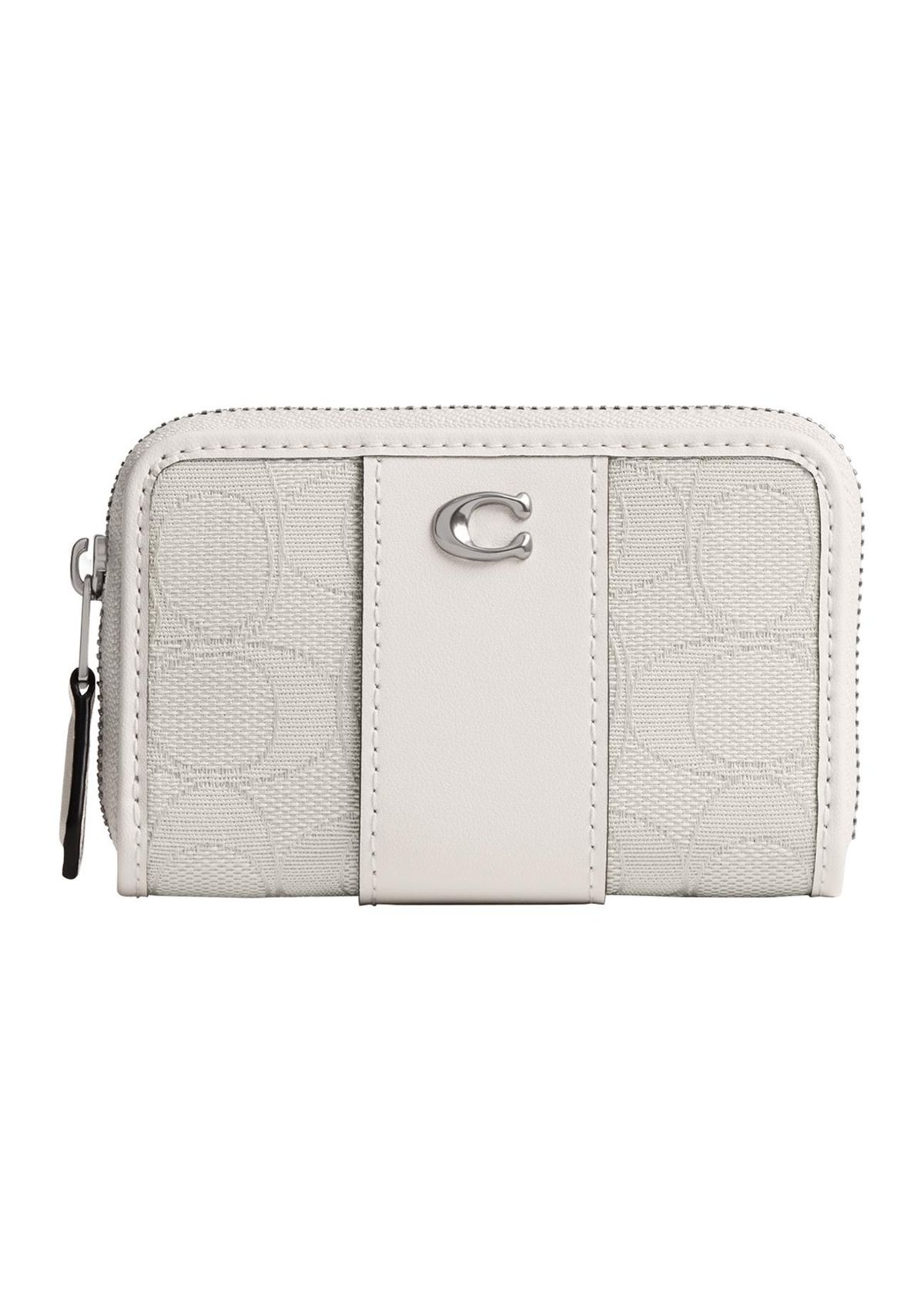 Essential Small Zip Around Card Case in Signature Jacquard