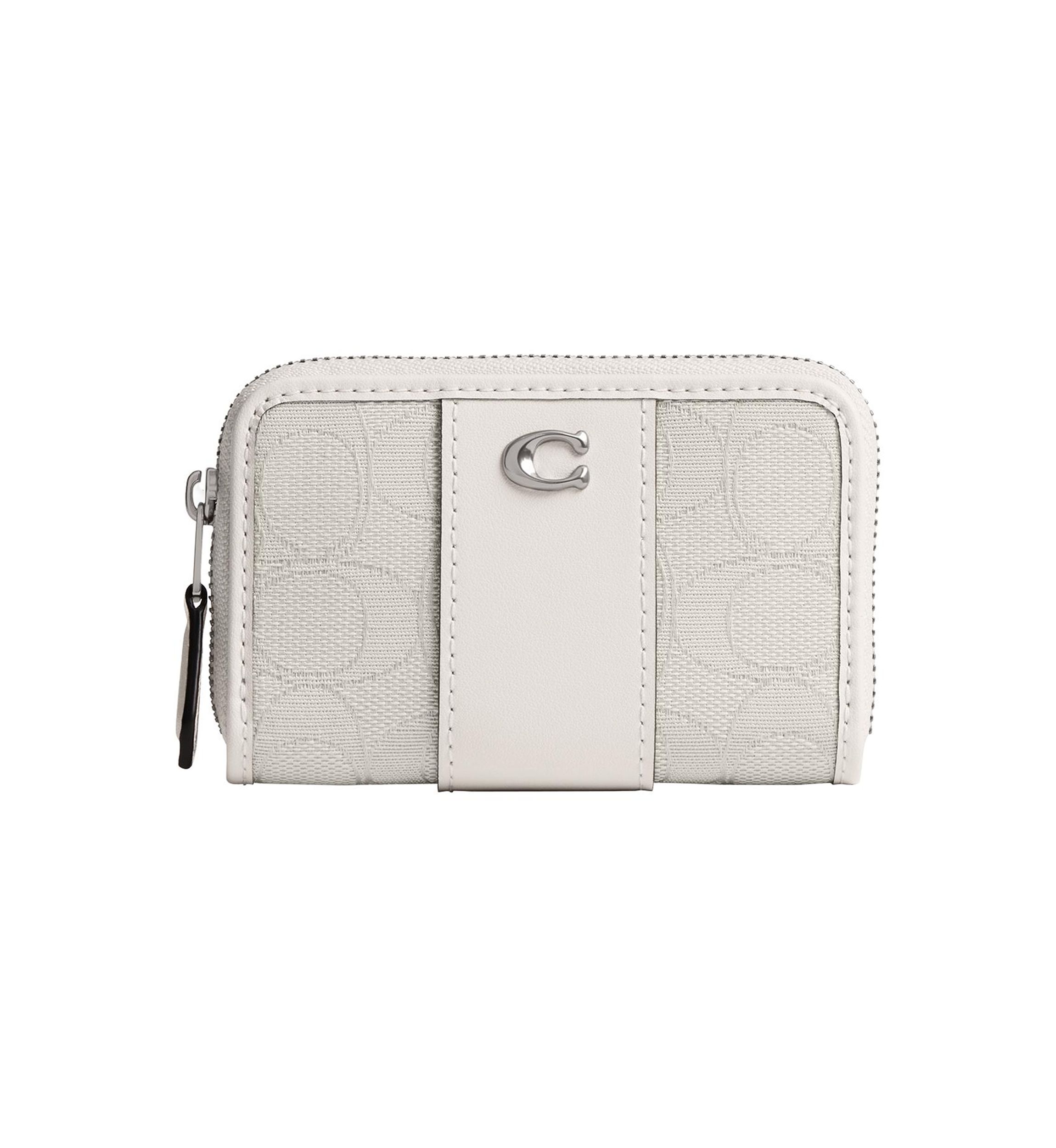 Essential Small Zip Around Card Case in Signature Jacquard