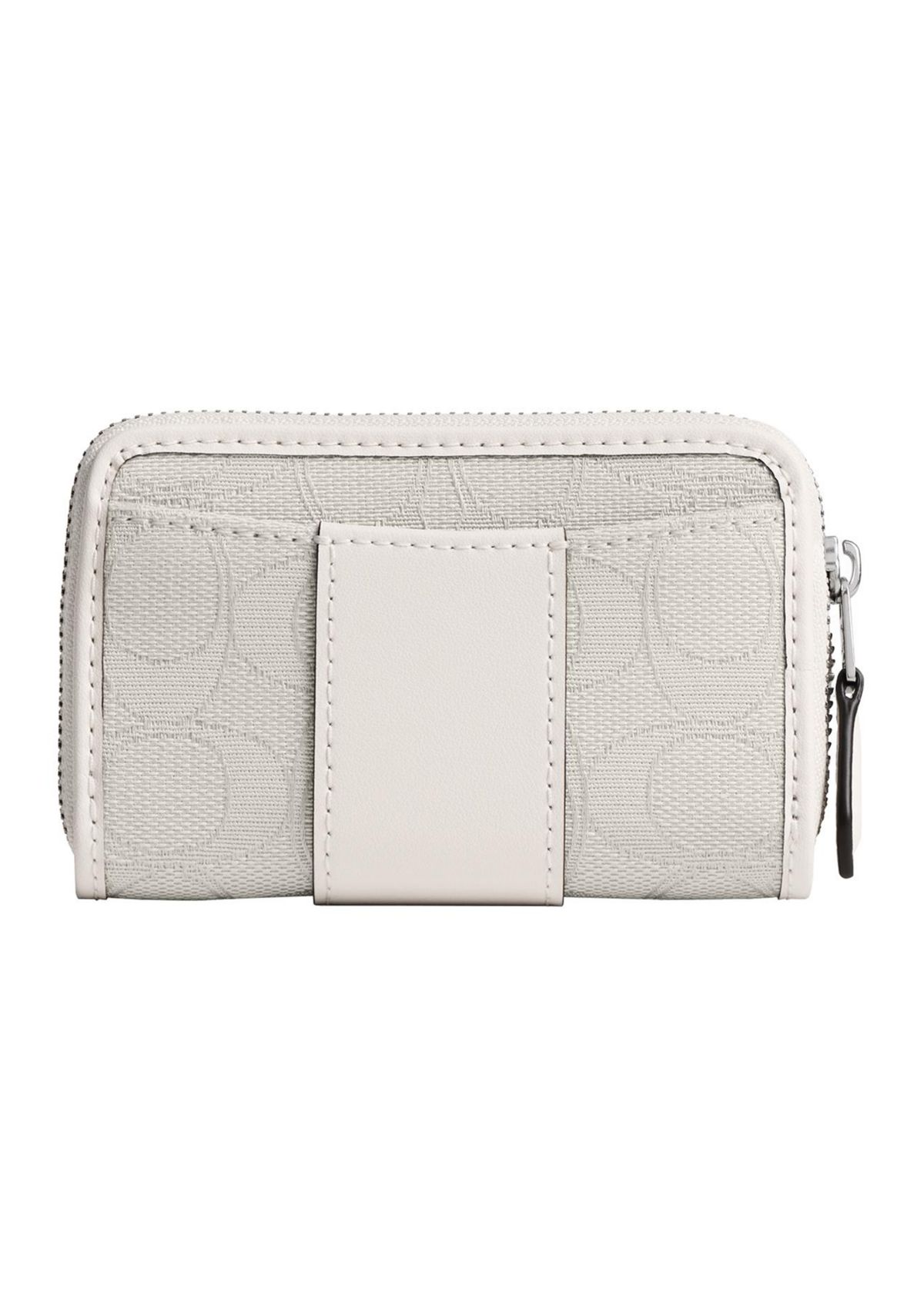 Essential Small Zip Around Card Case in Signature Jacquard