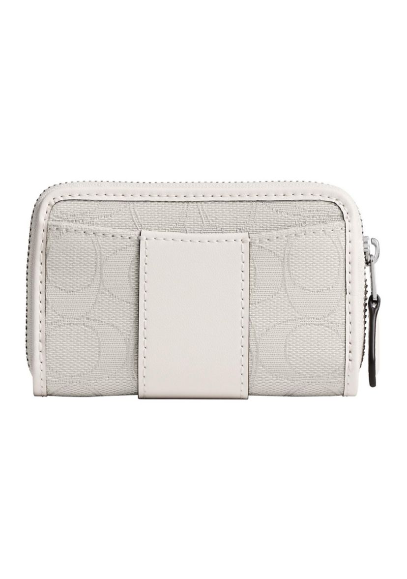 Essential Small Zip Around Card Case in Signature Jacquard