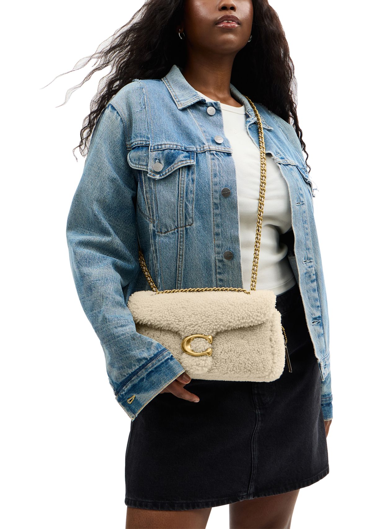 Tabby Shoulder Bag 26 in Shearling