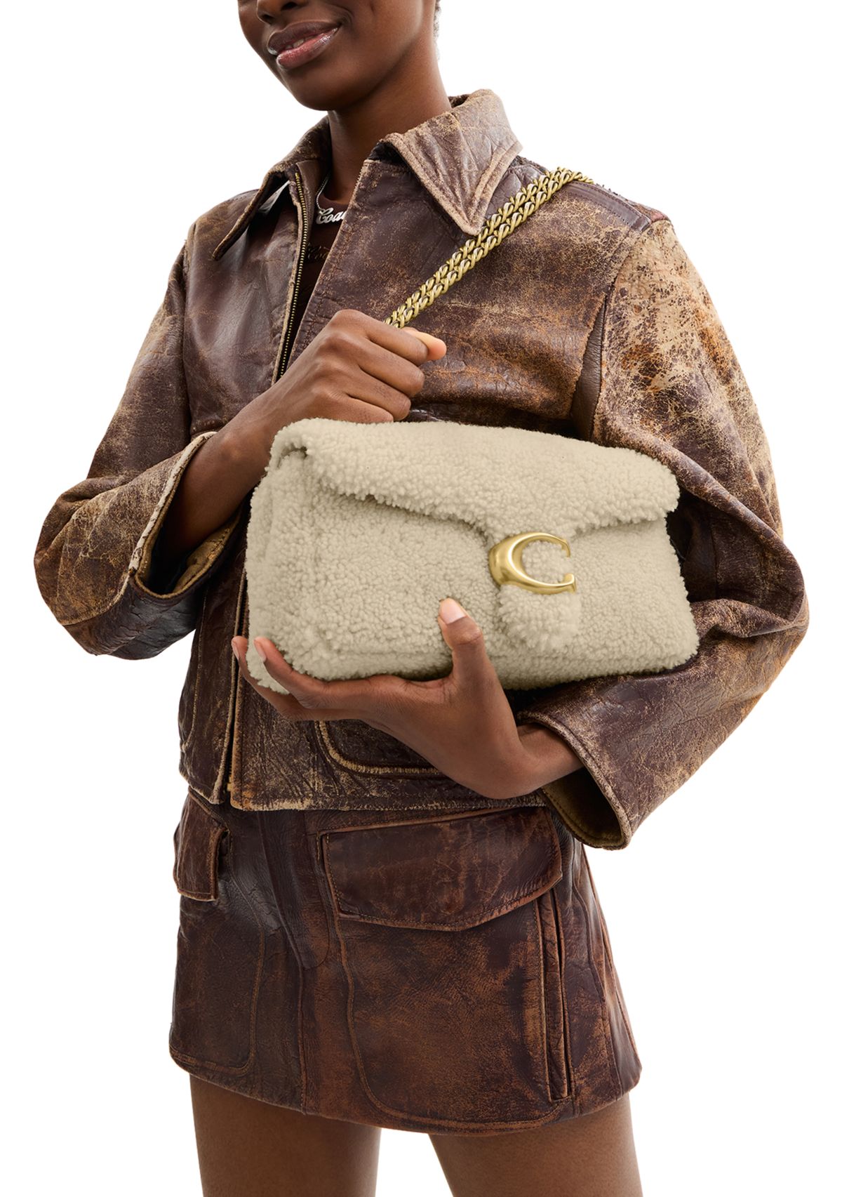 Tabby Shoulder Bag 26 in Shearling