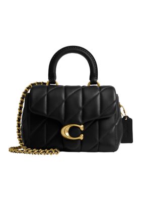 COACH Quilted Leather Tabby Top Handle 20