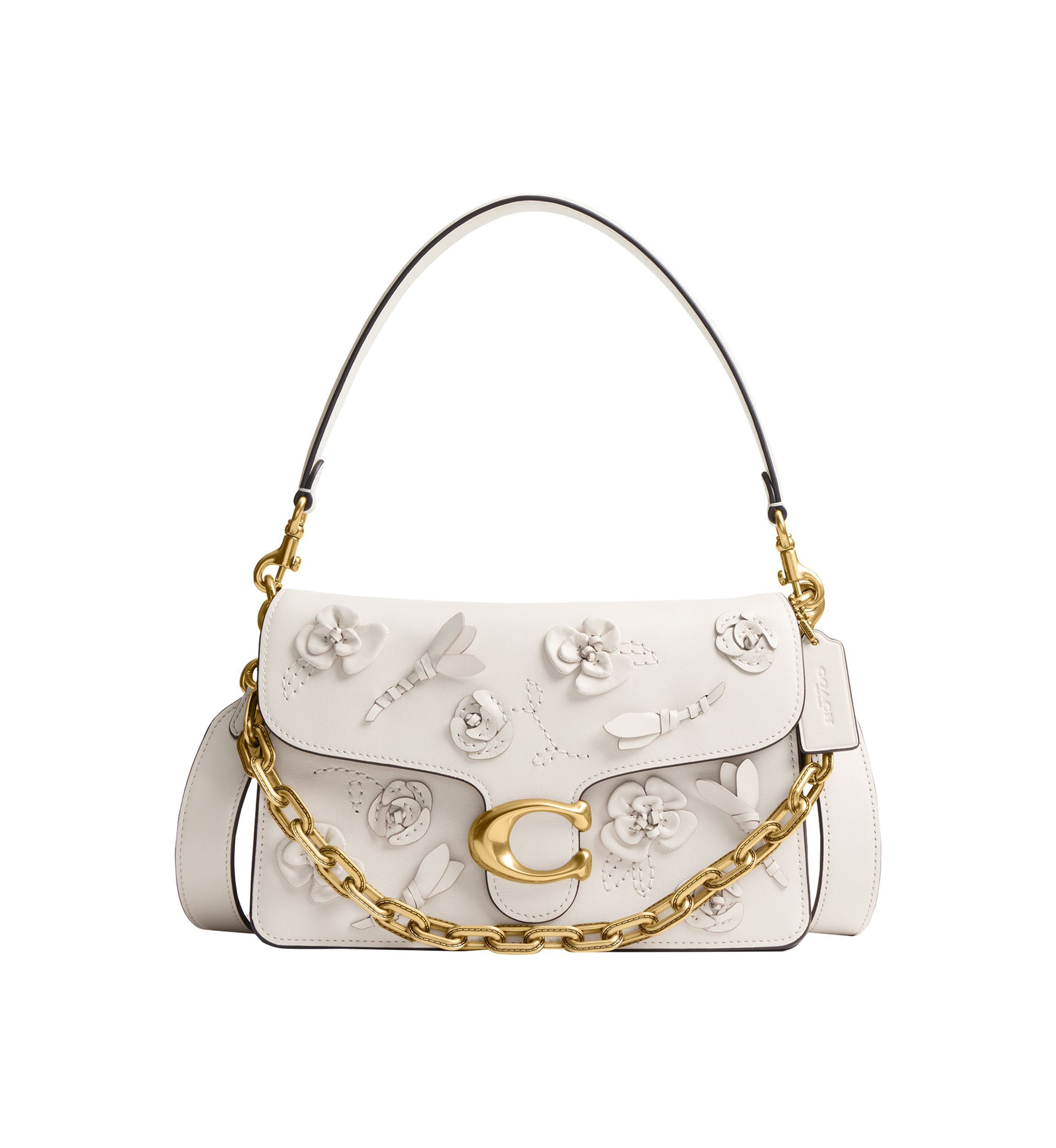 COACH Chain Tabby Shoulder Bag with Floral Embellishment | Belk