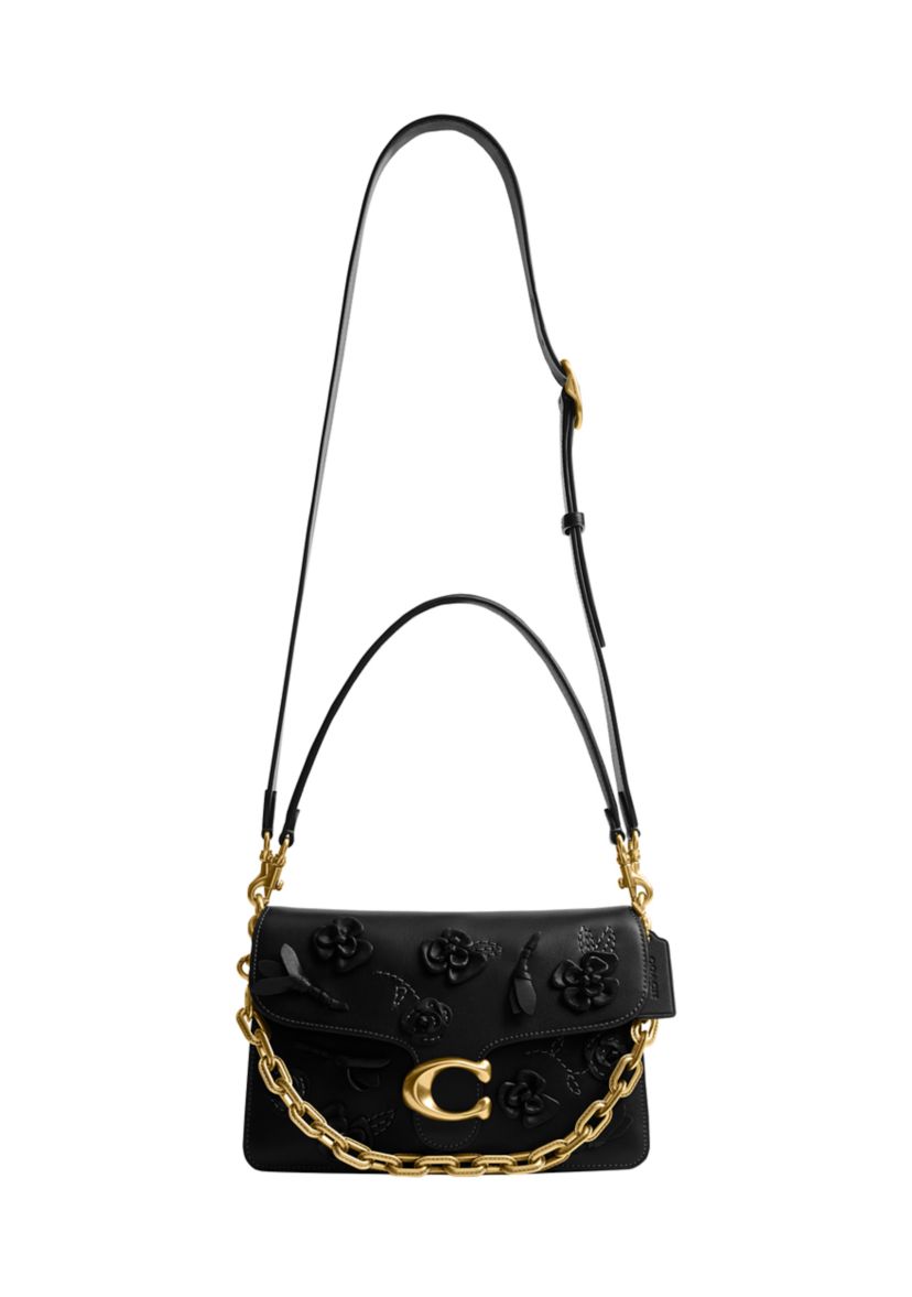 COACH Chain Tabby Shoulder Bag with Floral Embellishment | Belk