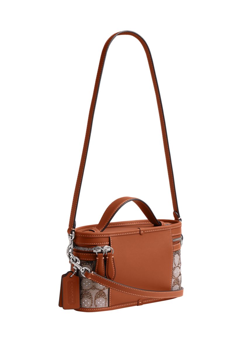 Trail Bag In Crystal Signature Jacquard Crossbody