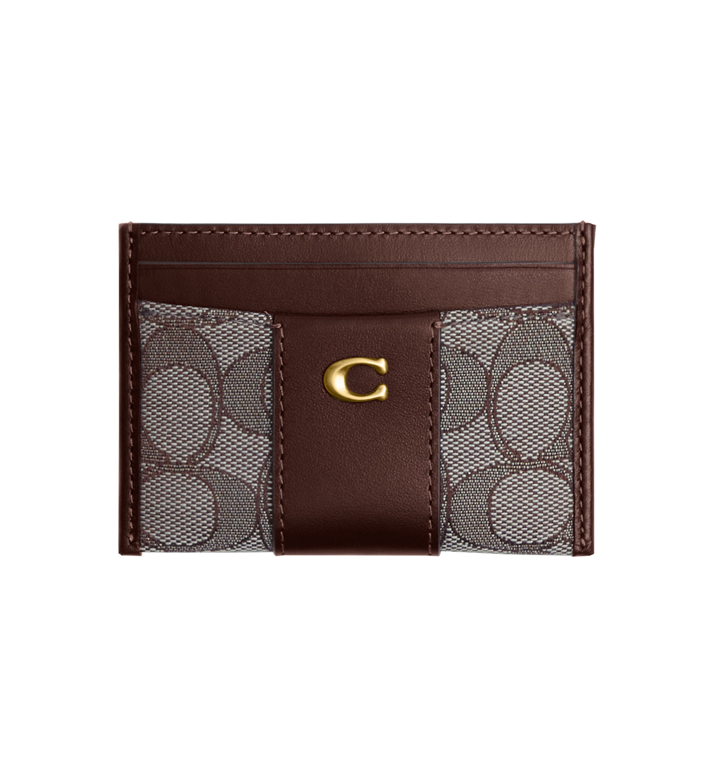 coach card sleeve Zip Case With Bow Print With five card slots and a center compartment Essential Card Case In Colorblock