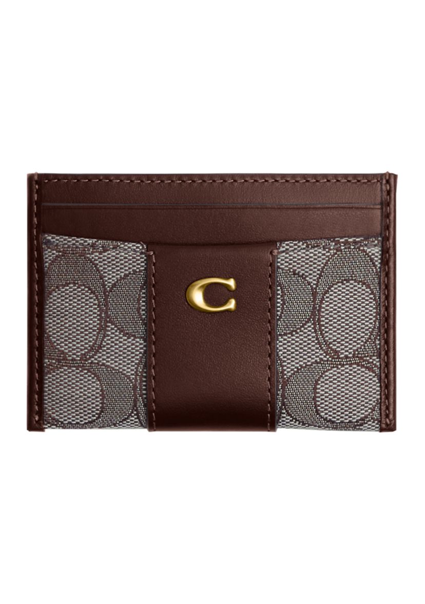 COACH Essential Card Case in Signature Jacquard | Belk