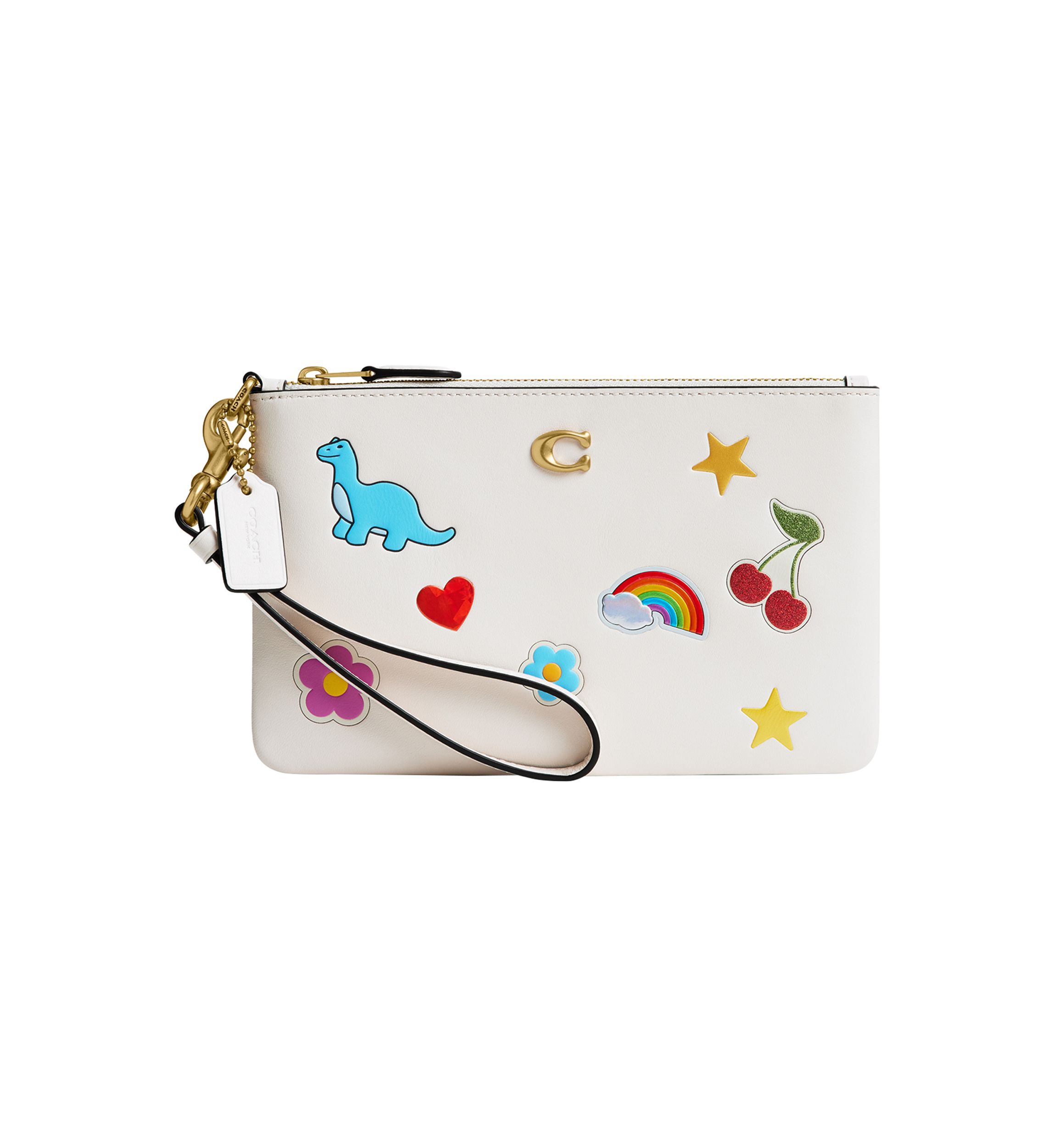 Essential Small Wristlet with Sticker Print