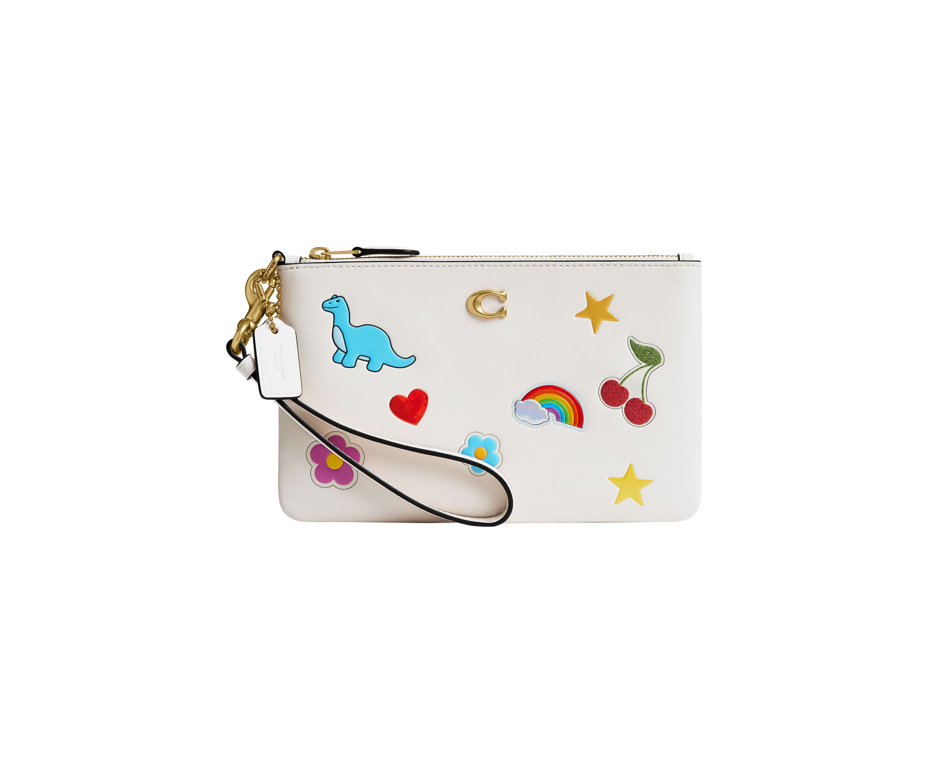 Essential Small Wristlet with Sticker Print