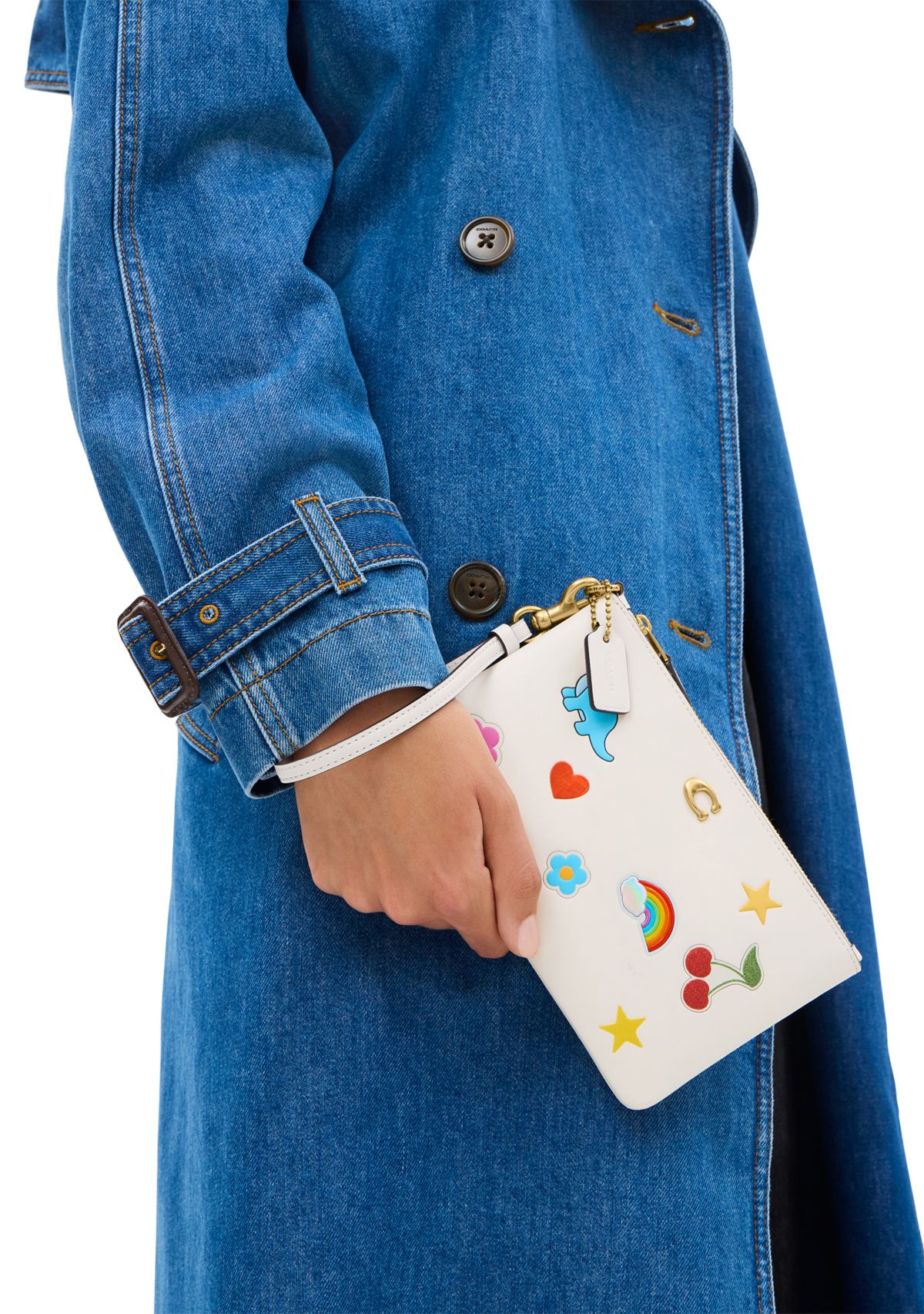 Essential Small Wristlet with Sticker Print