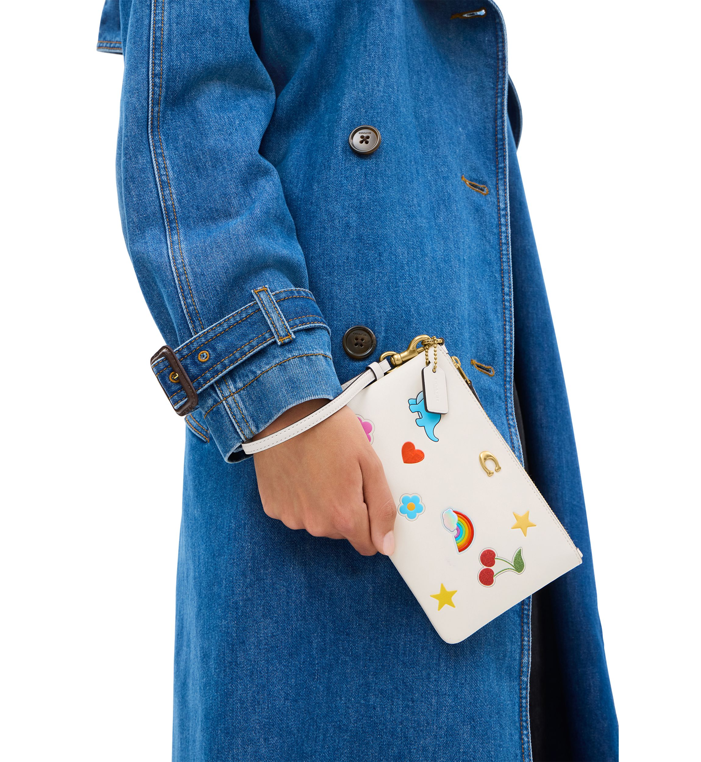 Essential Small Wristlet with Sticker Print