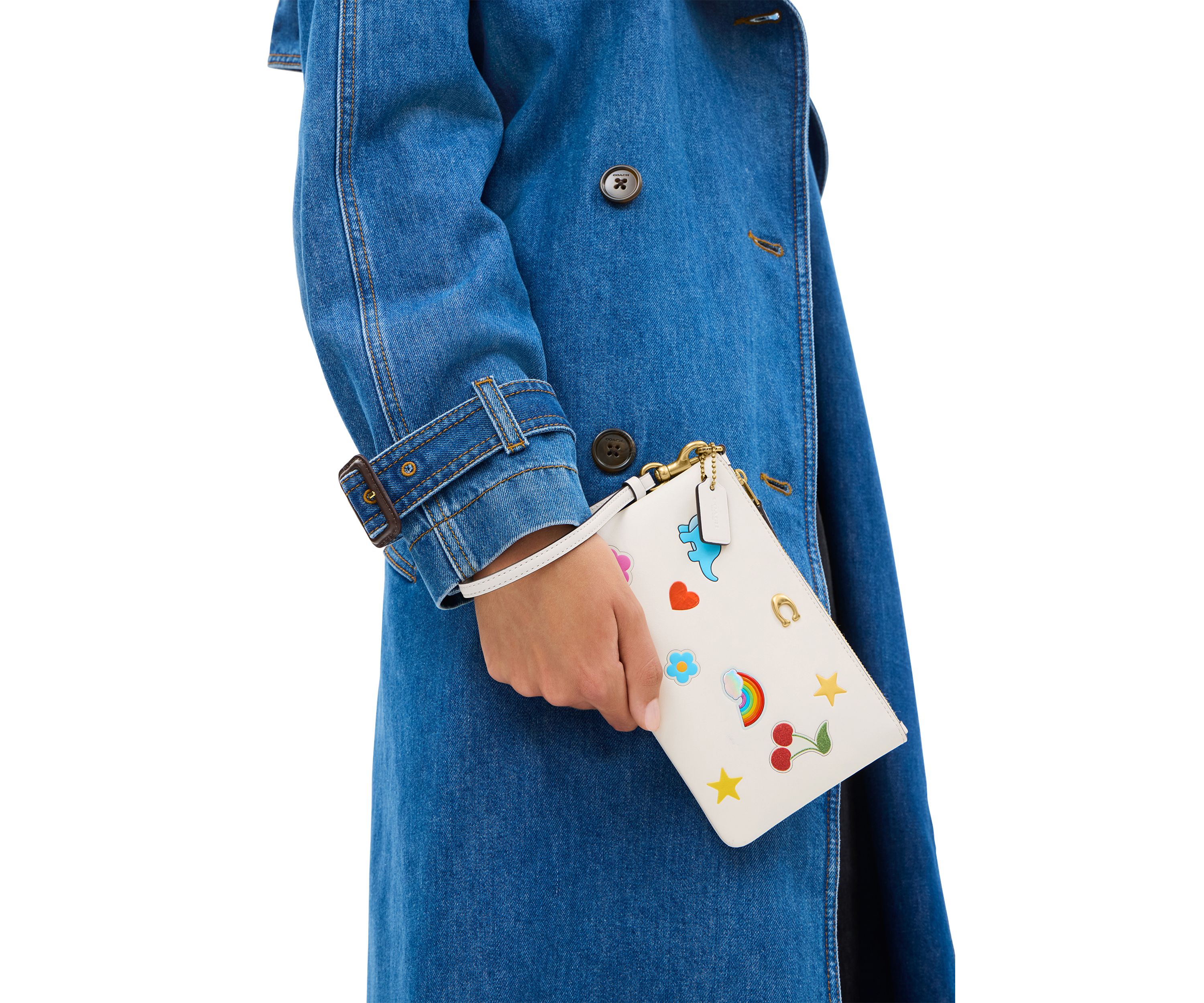 Essential Small Wristlet with Sticker Print