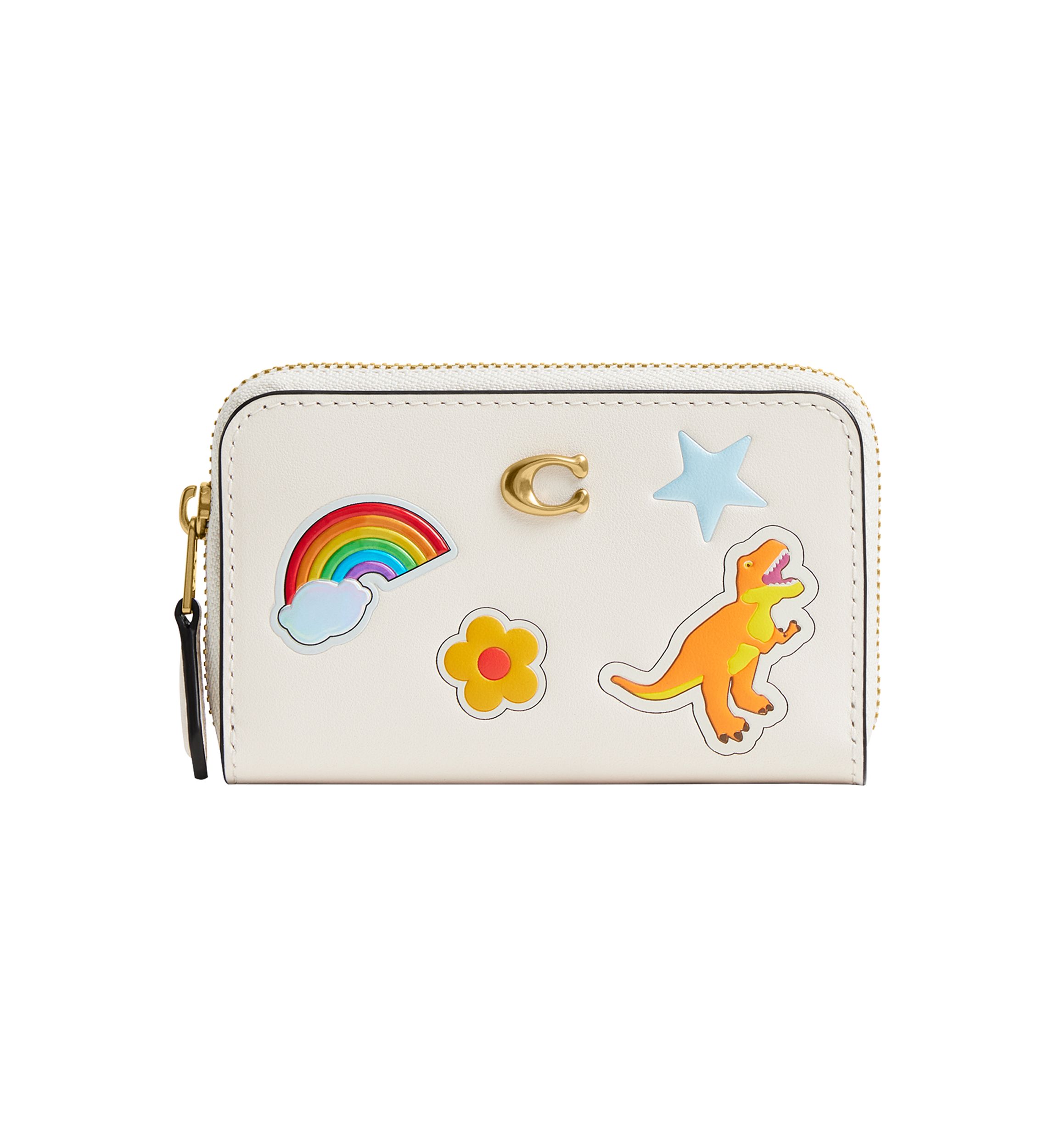 Essential Small Zip Around Card Case with Sticker Print